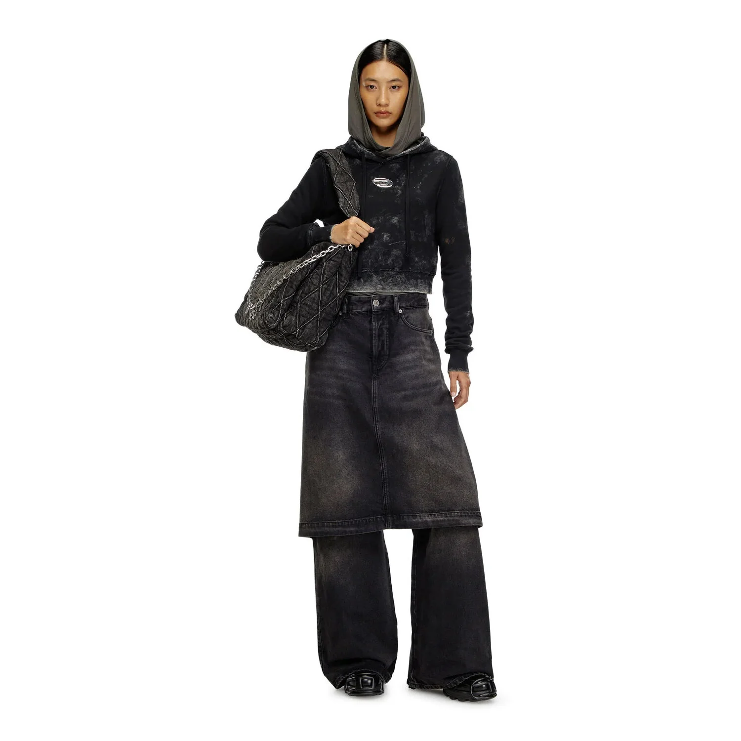 Diesel F-SLIMMY-HOOD-P5, Black - Image 2