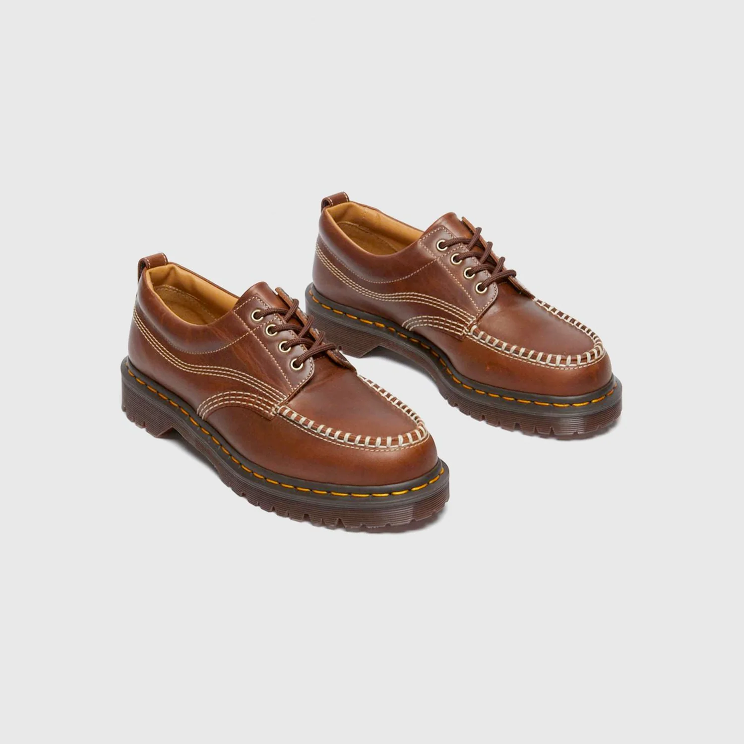 Dr. Martens LOWELL LEATHER MOC TOE SHOES, Butterscotch - Image 2