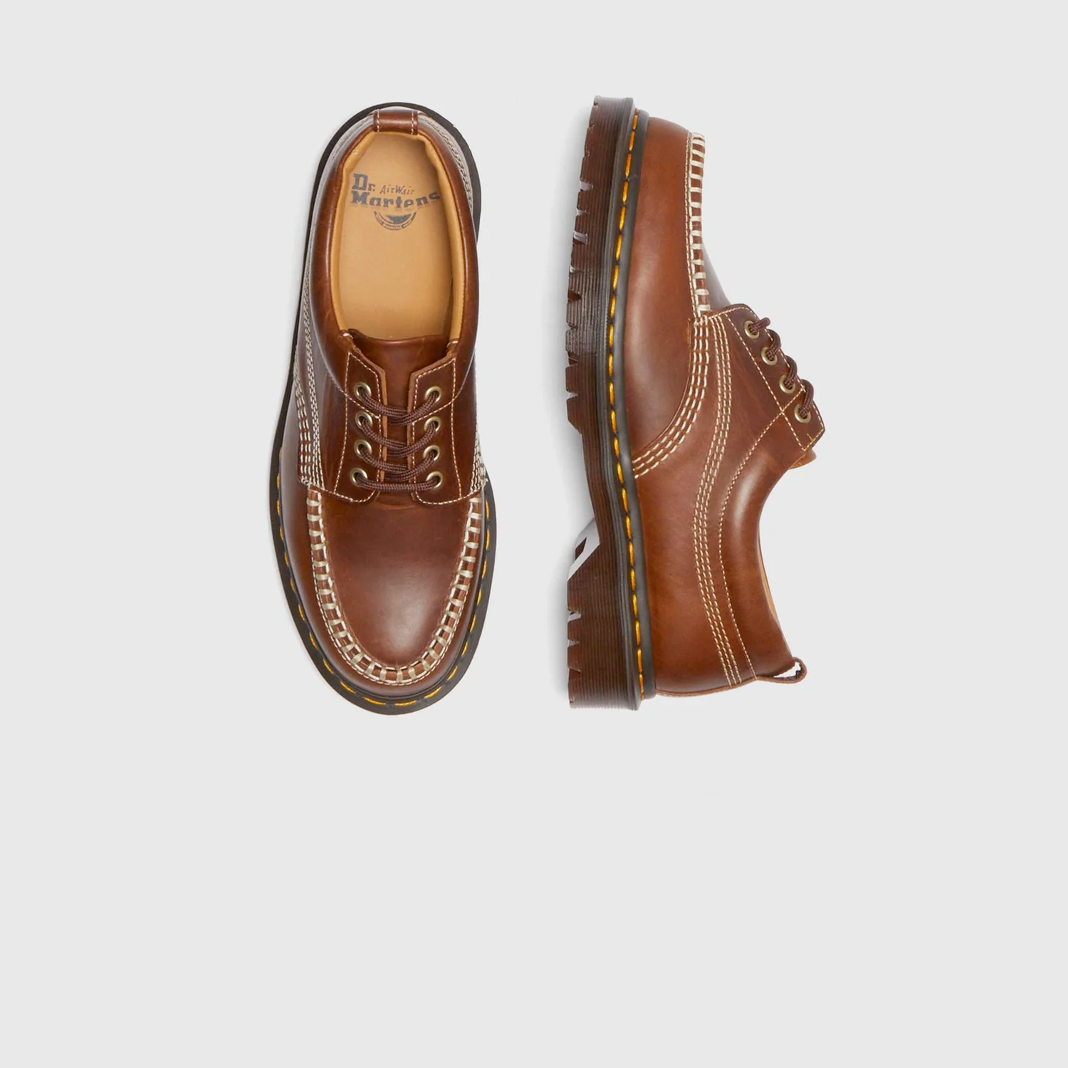 Dr. Martens LOWELL LEATHER MOC TOE SHOES, Butterscotch - Image 4