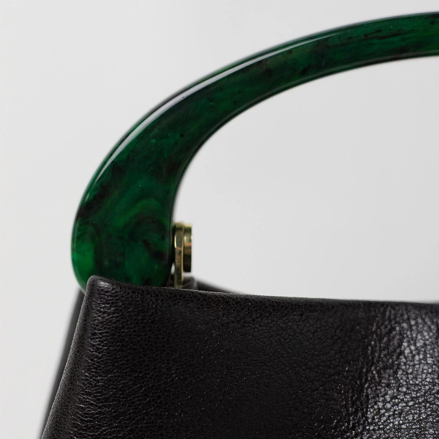 Dries Van Noten BW261-CRISP709-116 SMALL PLEATED LEATHER BAG, Black - Image 4