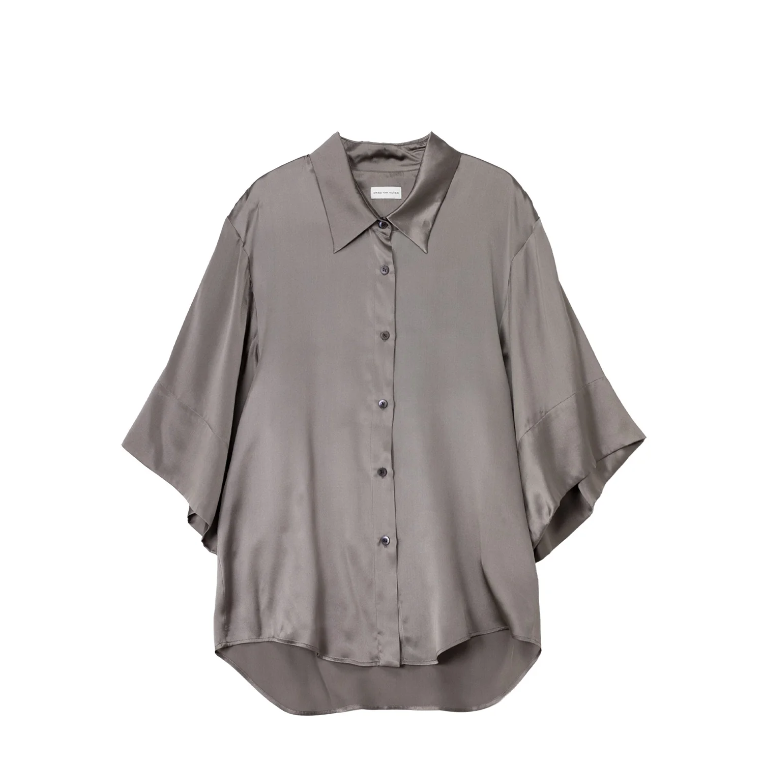 Dries Van Noten CLEA 3024 SILK SHIRT, Taupe