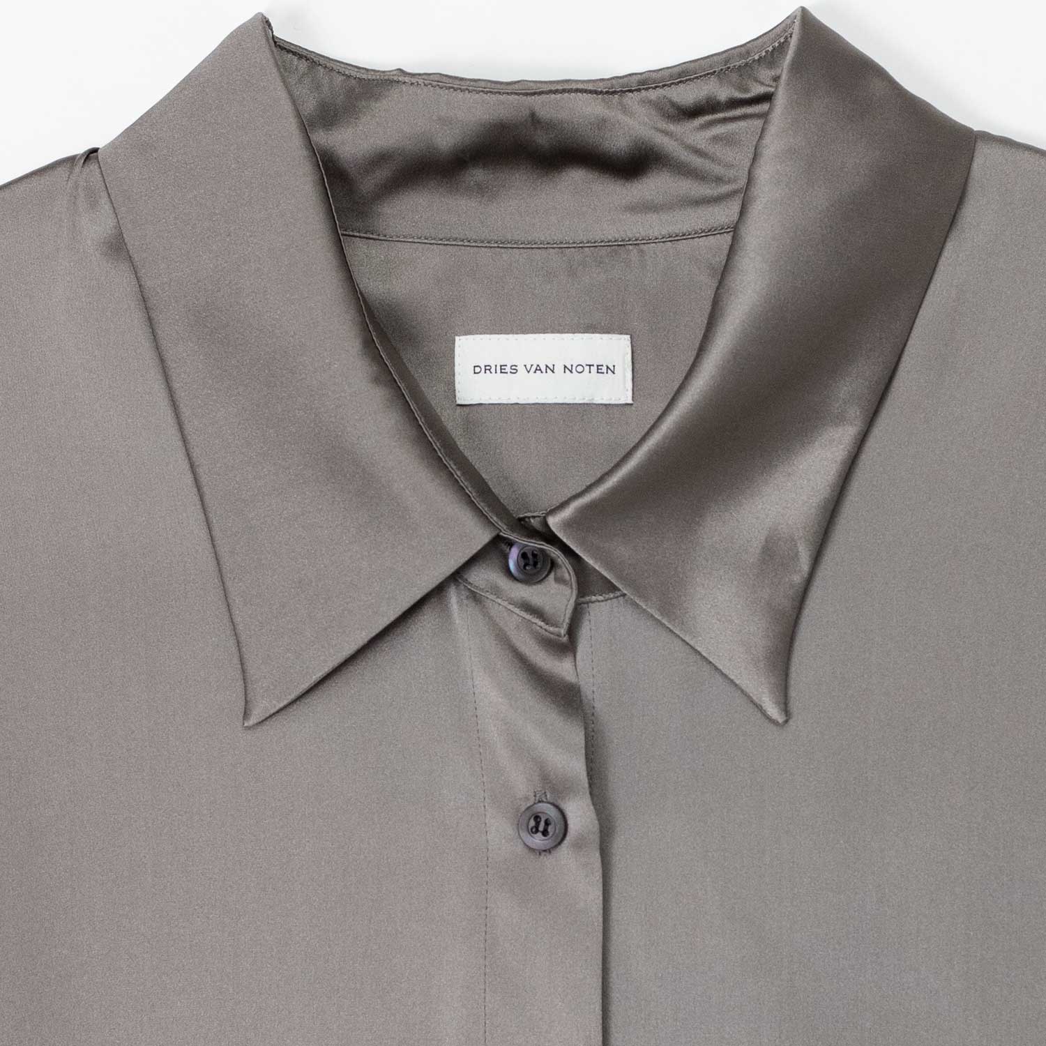 Dries Van Noten CLEA 3024 SILK SHIRT, Taupe - Image 3