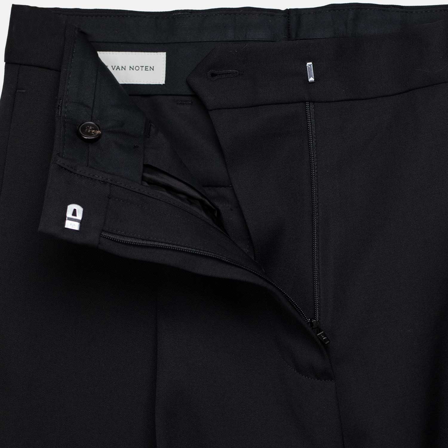 Dries Van Noten 3122 PORTIAS TAILORED WOOL PANTS, Black - Image 4