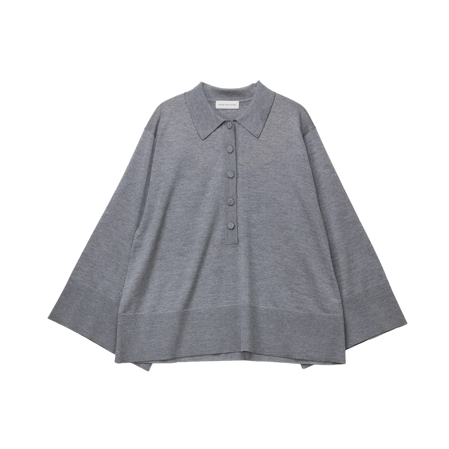 Dries Van Noten TALIS 3700 POLO SWEATER, Grey
