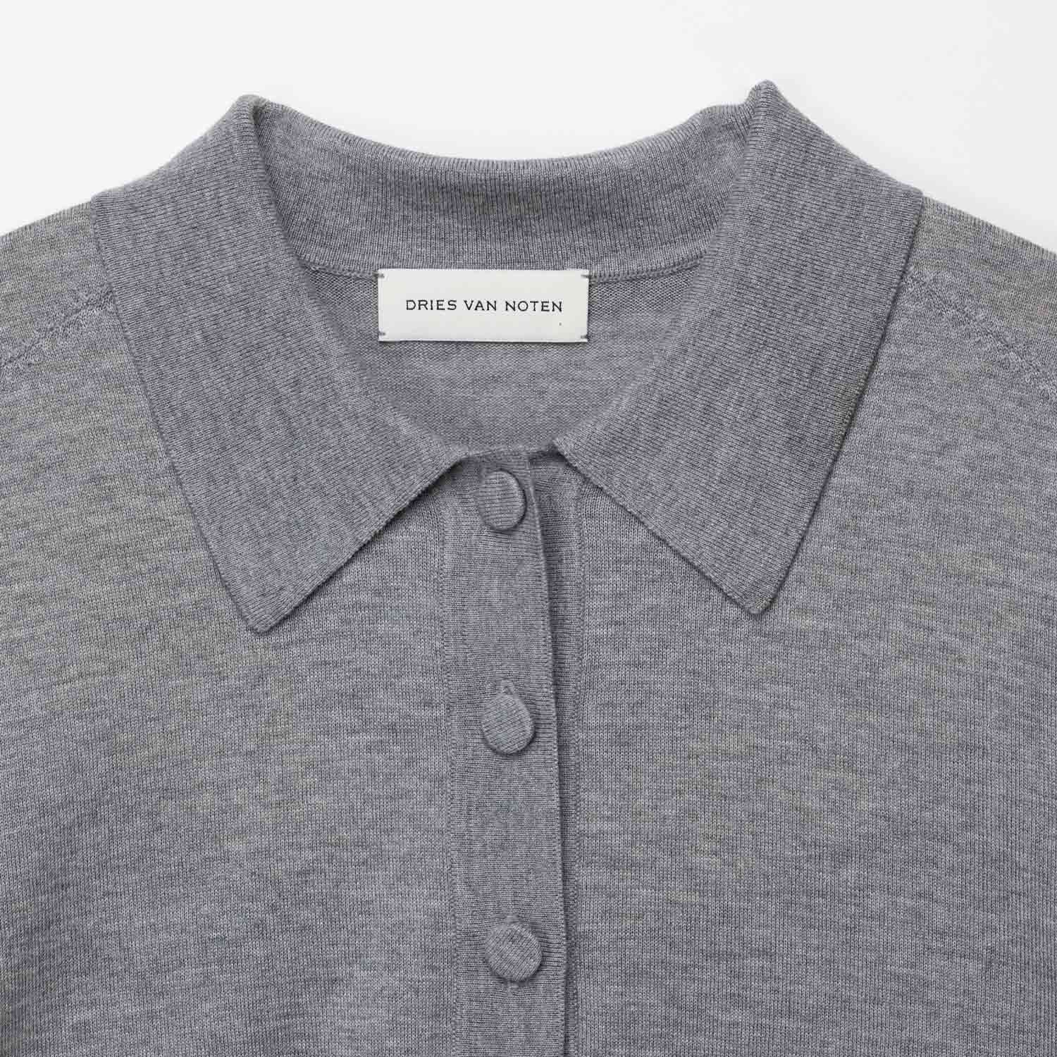Dries Van Noten TALIS 3700 POLO SWEATER, Grey - Image 2