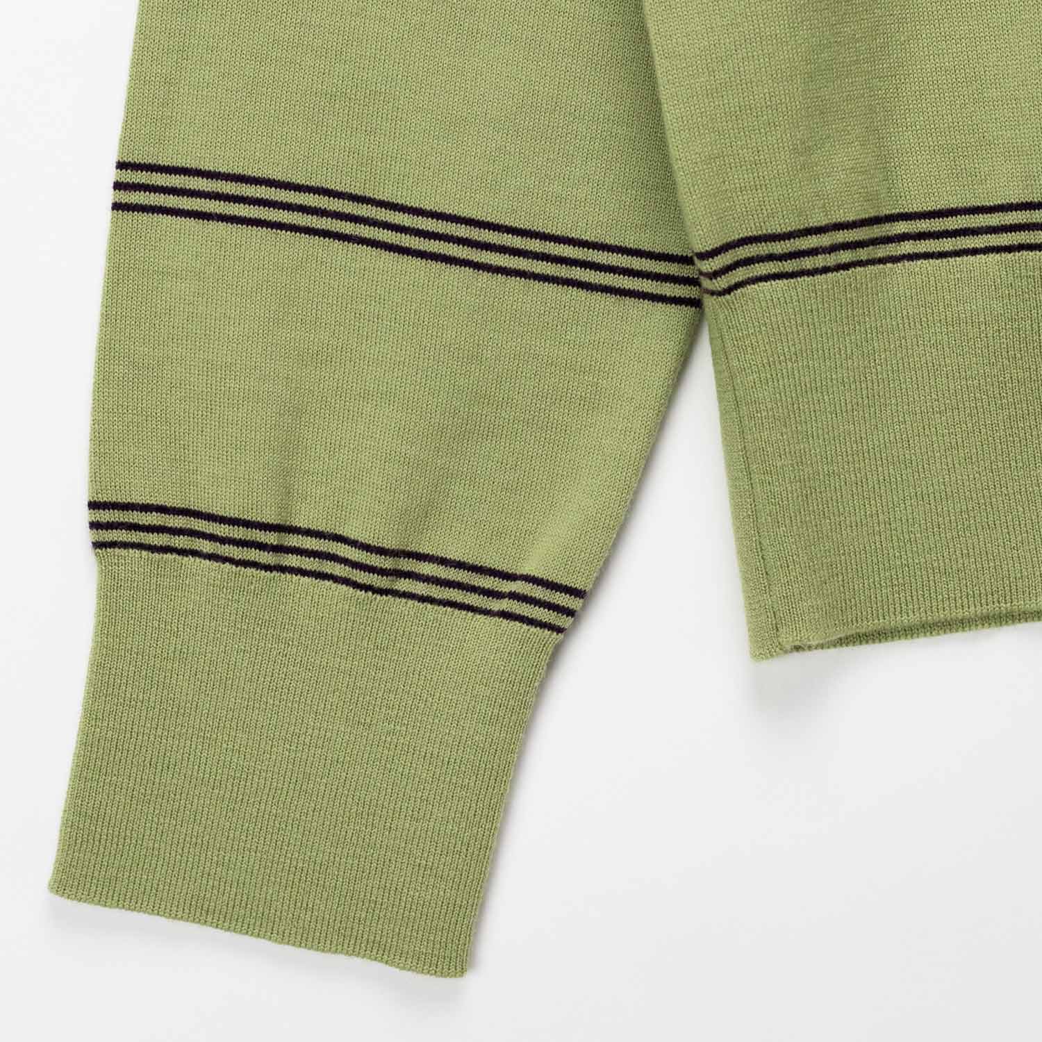 Dries Van Noten TUNO STRIPE SWEATER, Olive - Image 4