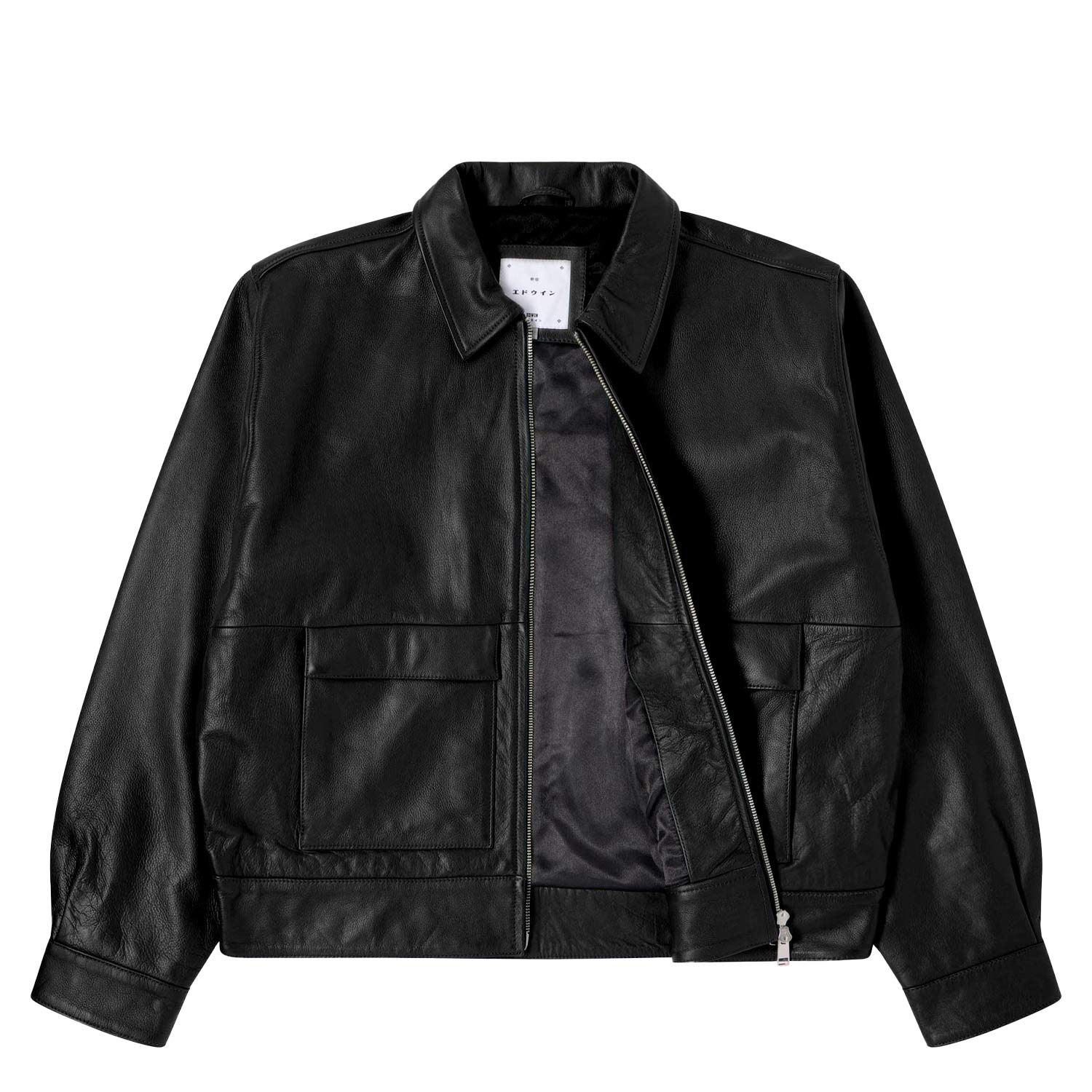 Edwin DOGMA JACKET LEATHER, Black - Image 2