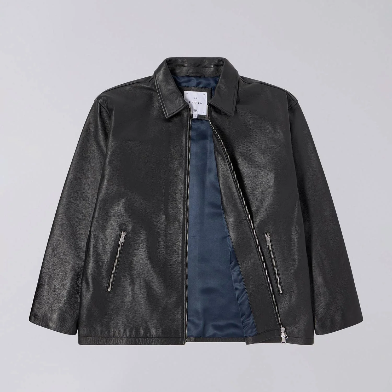 Edwin FIX JACKET LEATHER, Black - Image 2