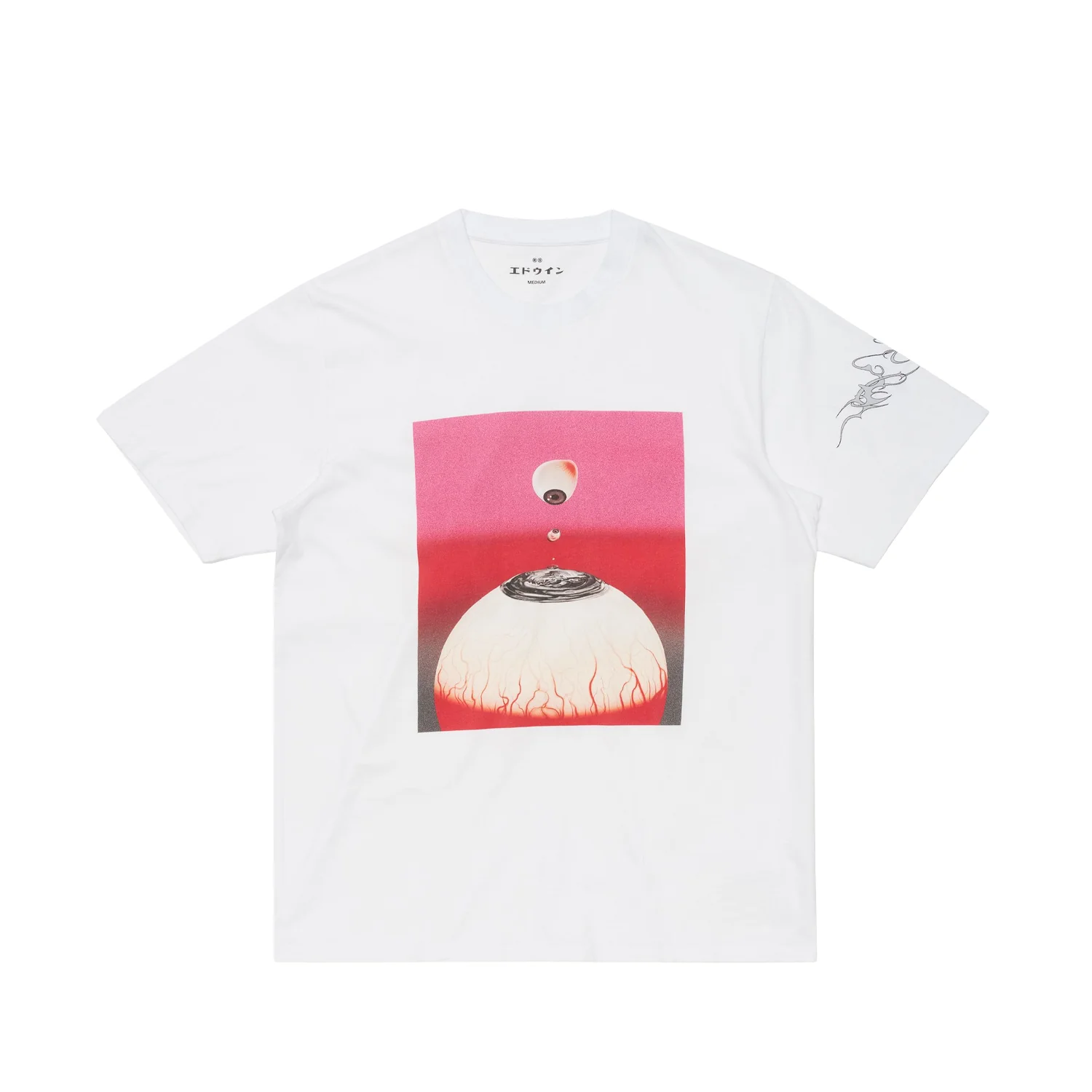 Edwin HOLD MY GAZE T-SHIRT, White Washed