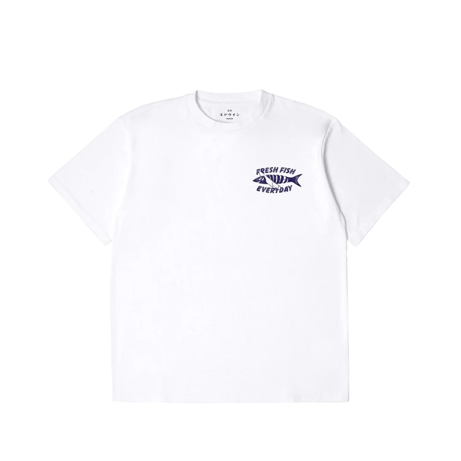 Edwin MONSIEUR SAKANA T-SHIRT, White Washed