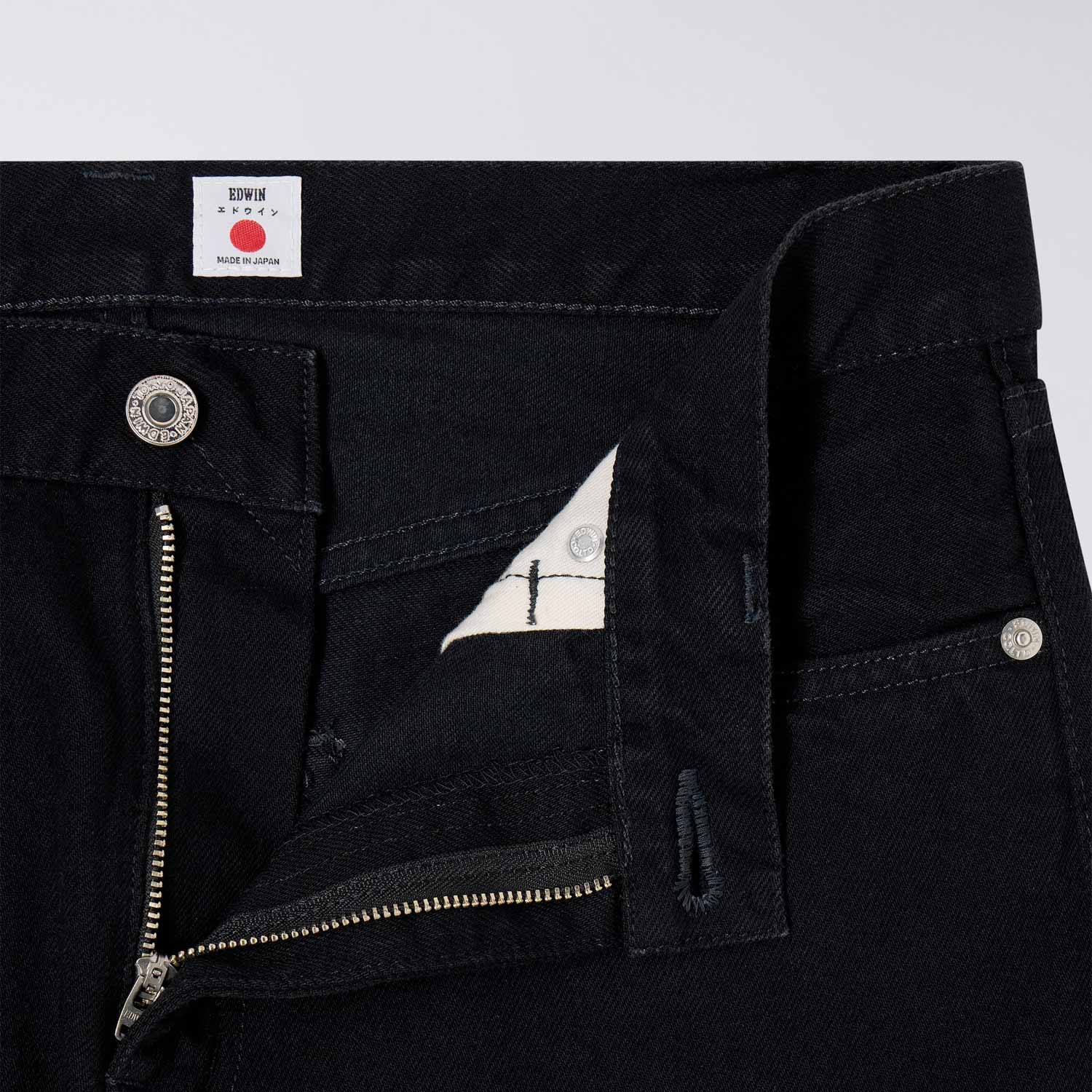 Edwin REGULAR TAPERED JEANS, Kaihara Black Unwashed - Image 3