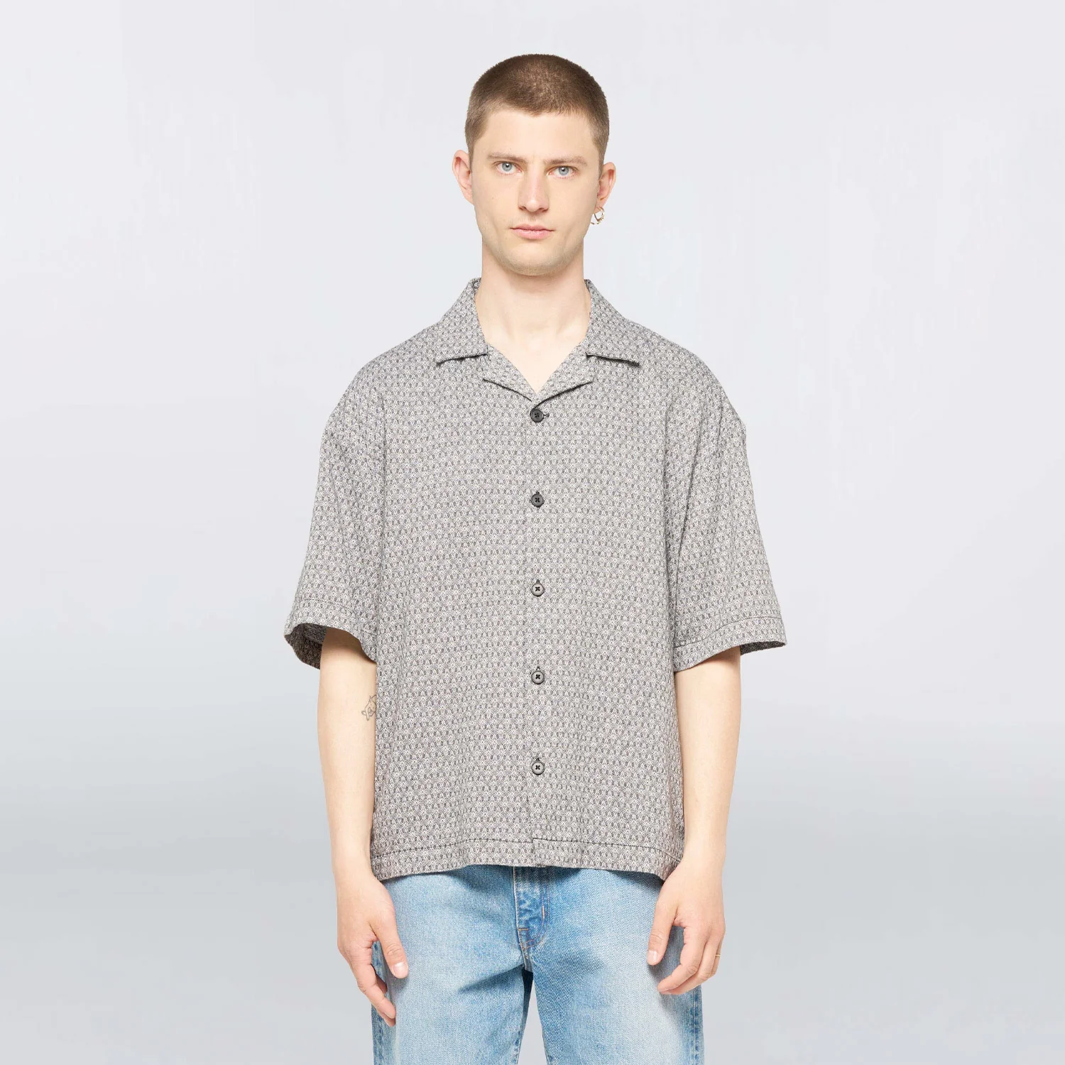 Edwin SAGA SHIRT S/S, Black/White - Image 3