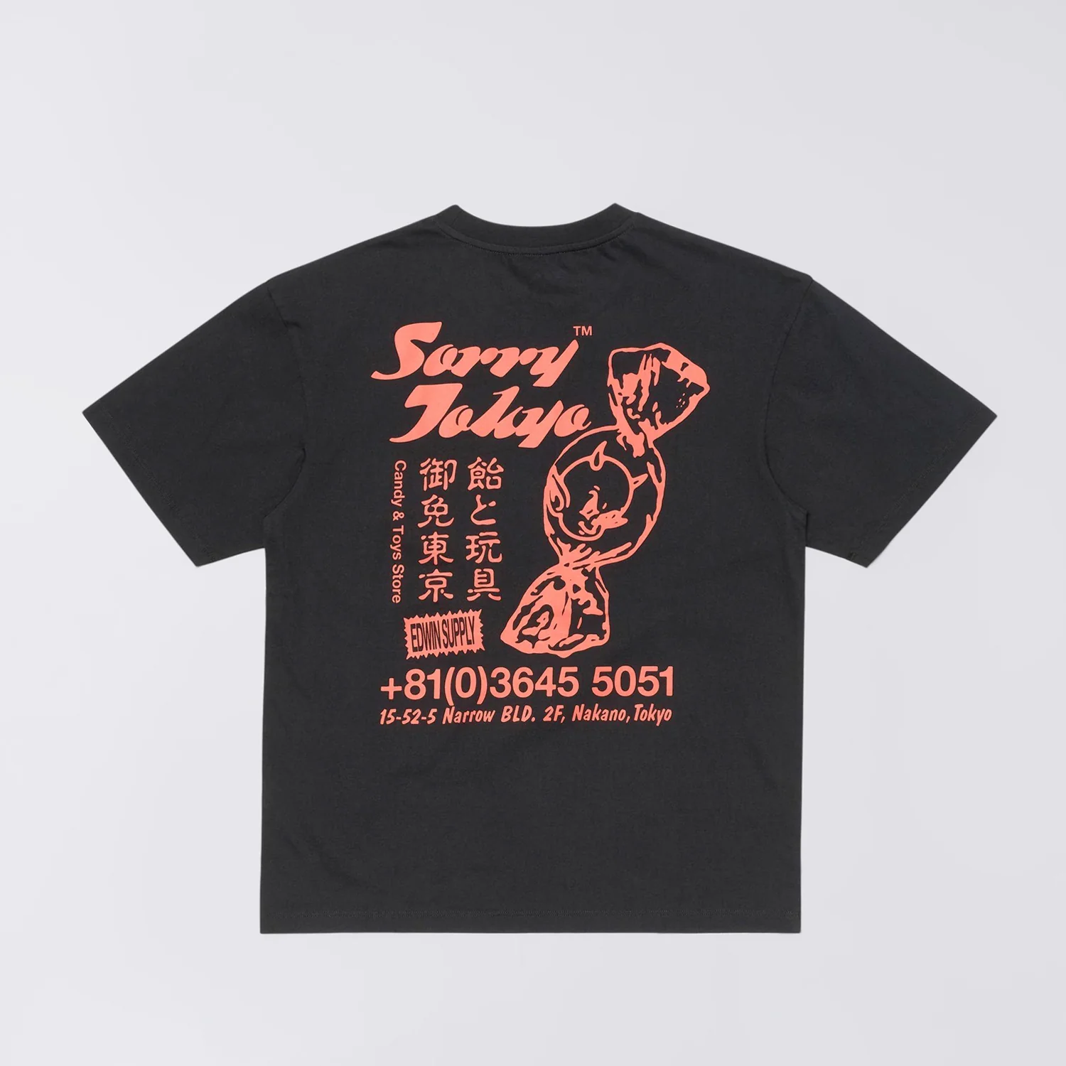 Edwin SORRY TOKYO T-SHIRT, Washed Black - Image 2