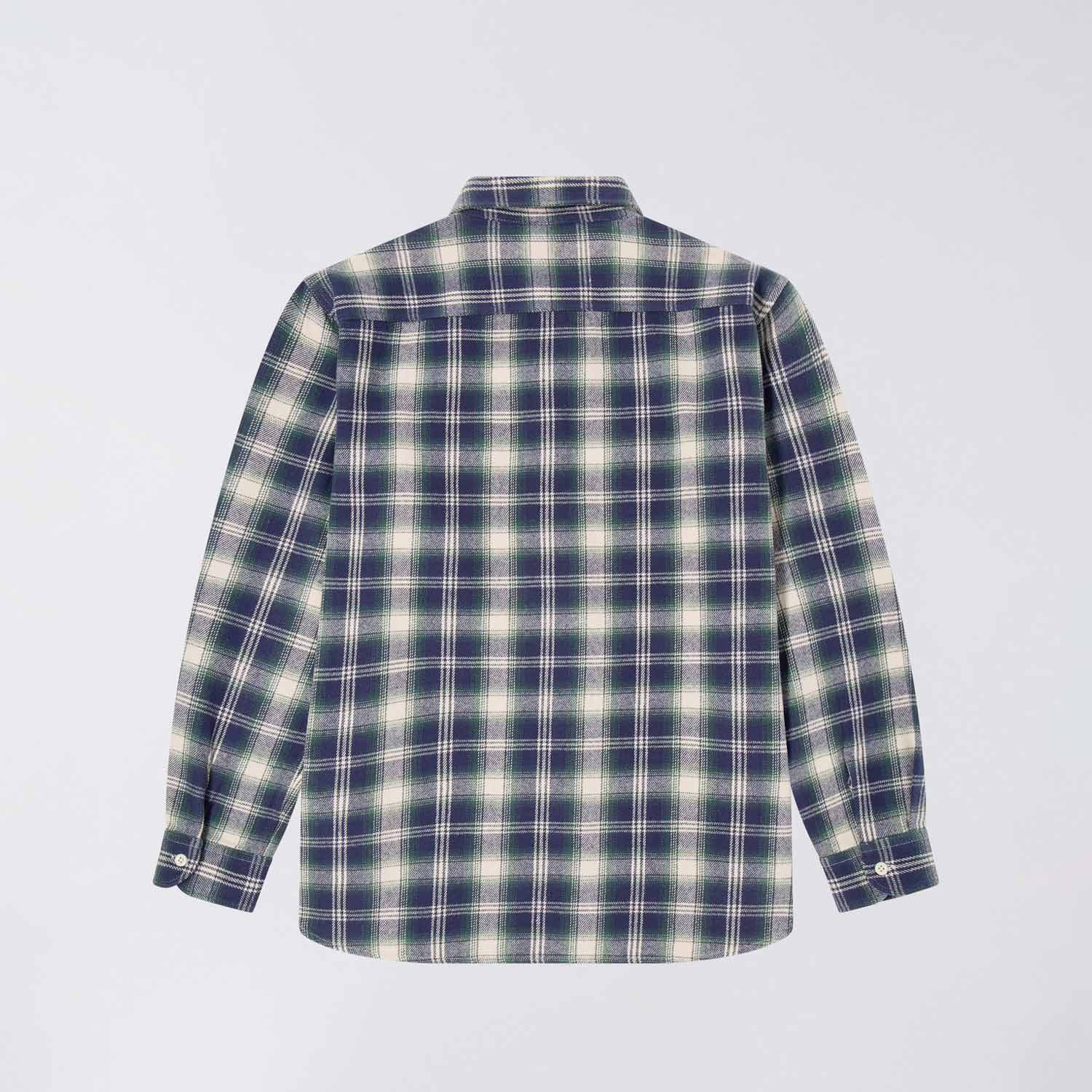 Edwin WORK SHIRT LS, Navy/Green - Image 2