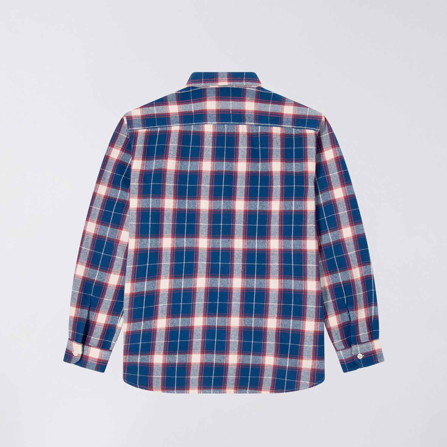 Edwin WORK SHIRT LS, Navy/Red - Image 2