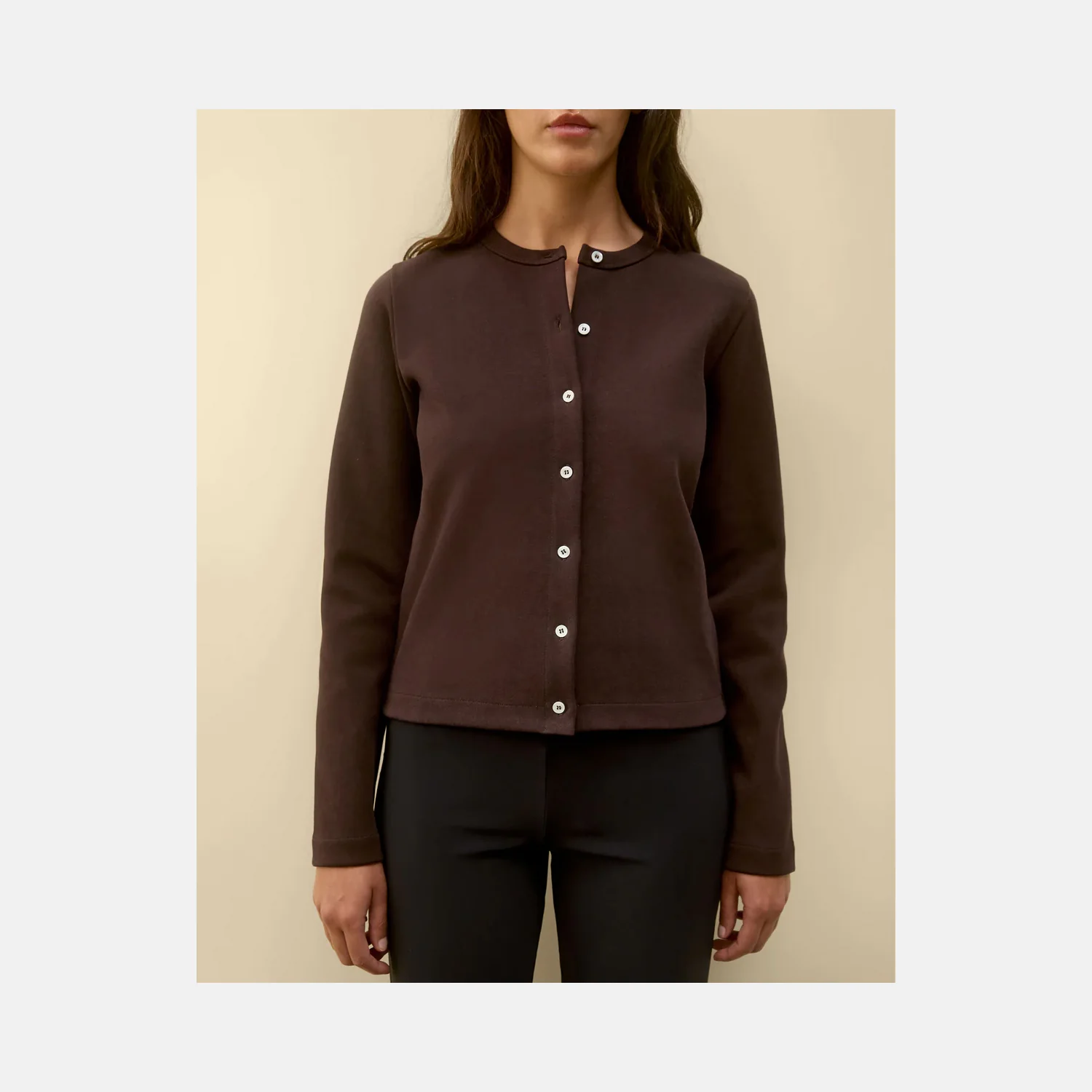 Flore Flore POPPY CARDIGAN, Choco Plum - Image 4