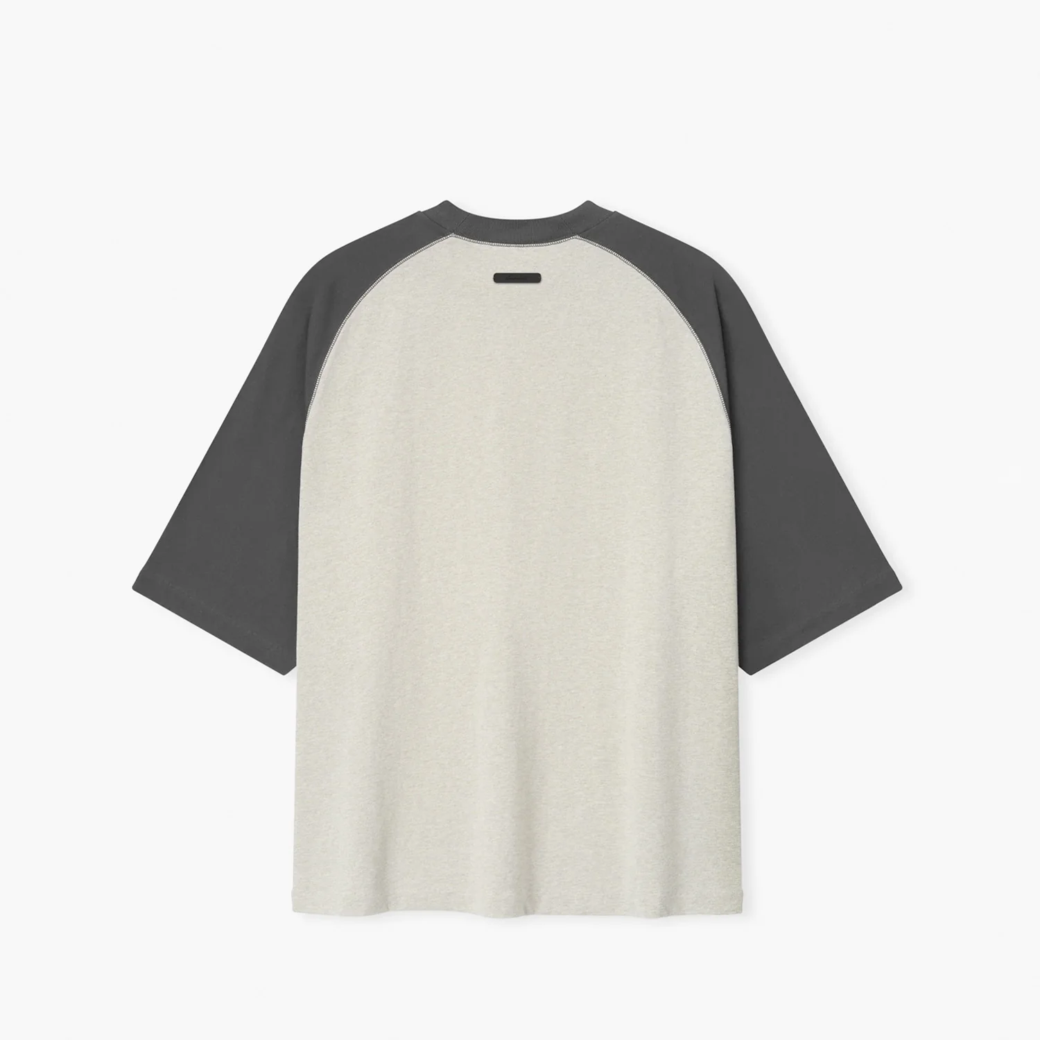 Fear of God ESSENTIALS SIGNATURE BASEBALL TEE, Heather Stone/Iron Grey - Image 2