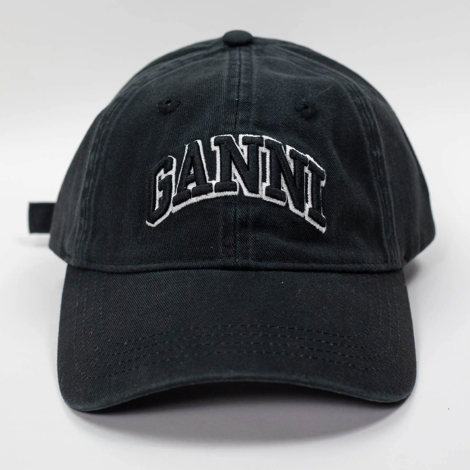Ganni A6900 CANVAS CAP EMB, Black - Image 2