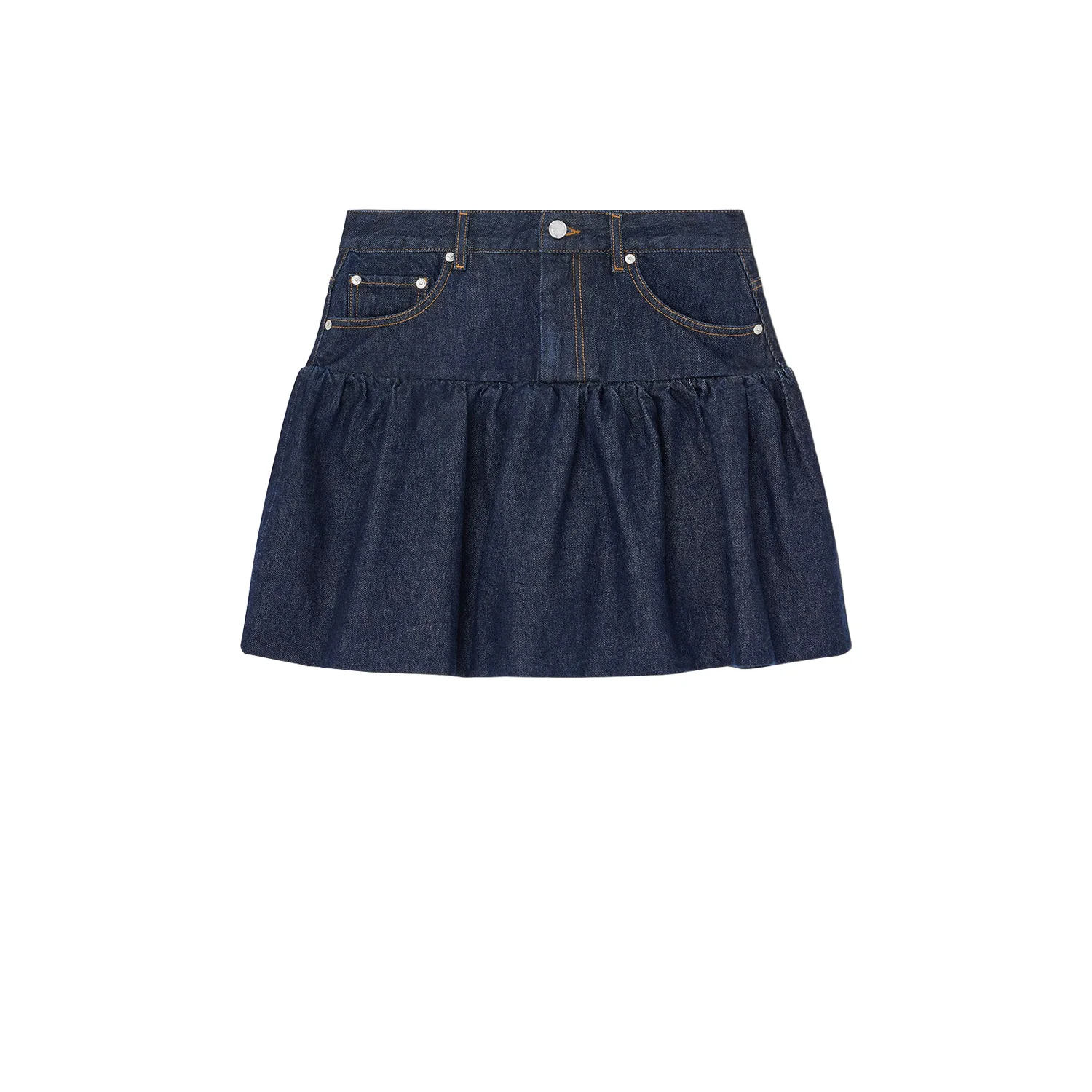 Ganni RINSE DENIM BUBBLE MINI SKIRT, Rinse