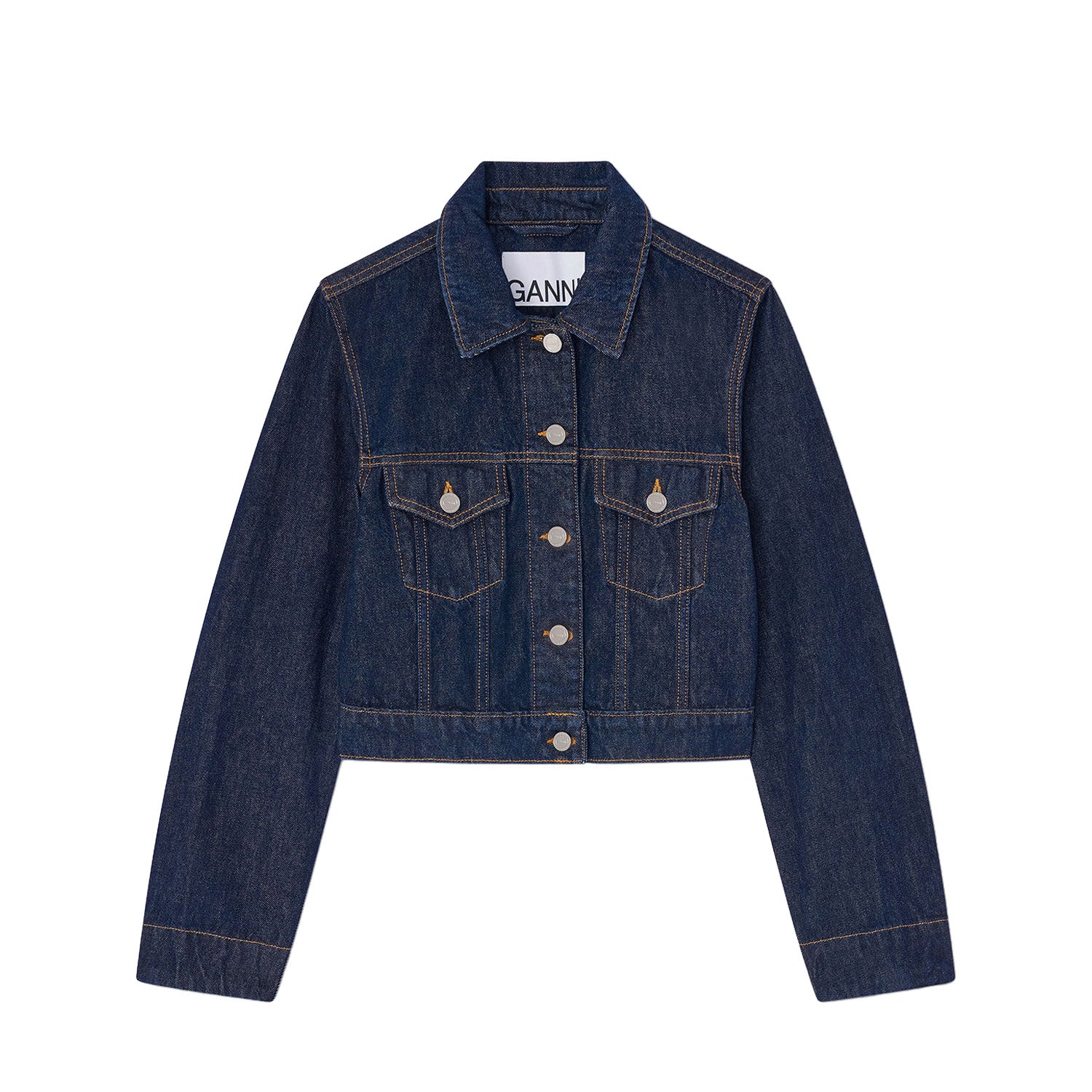 Ganni RINSE DENIM CROPPED JACKET, Rinse