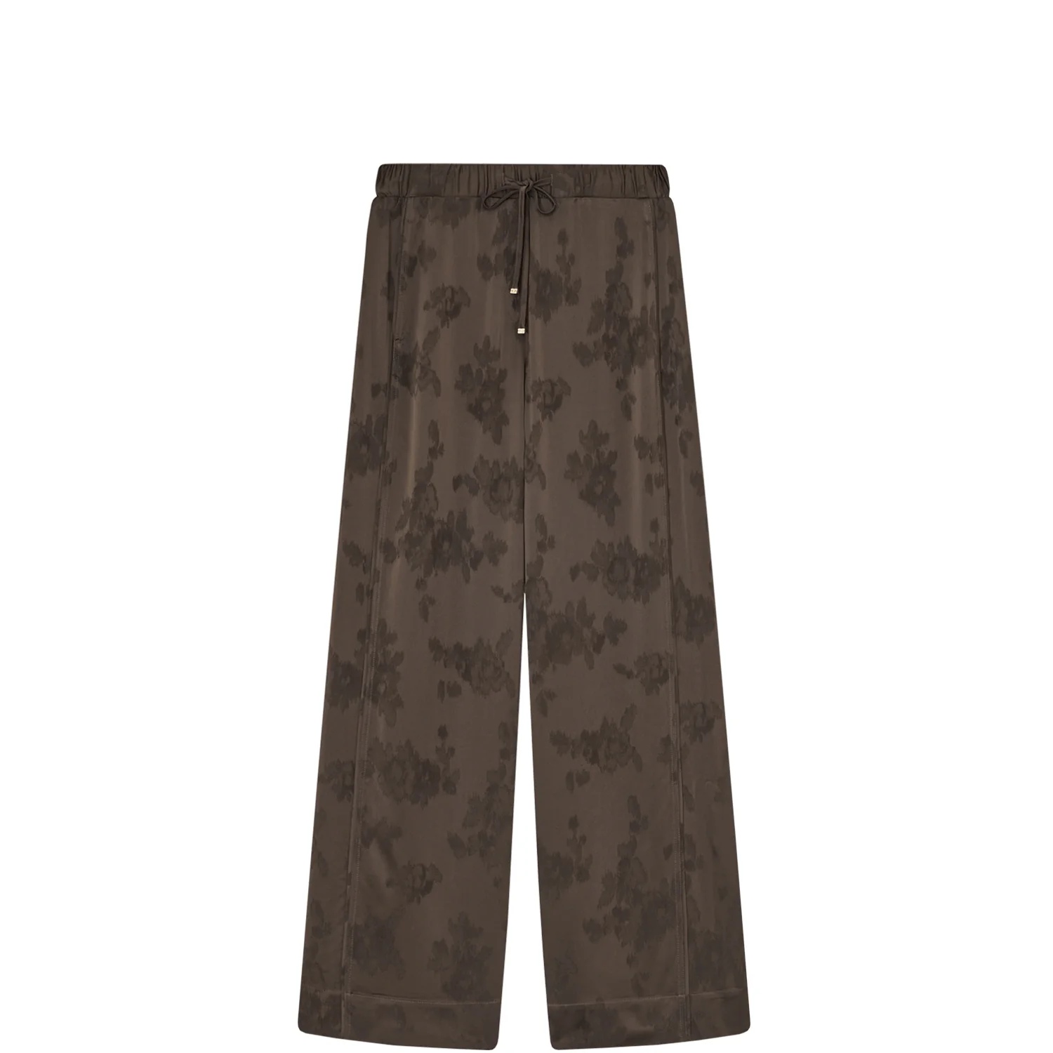 Ganni SATIN ELASTICATED PANTS, Demitasse