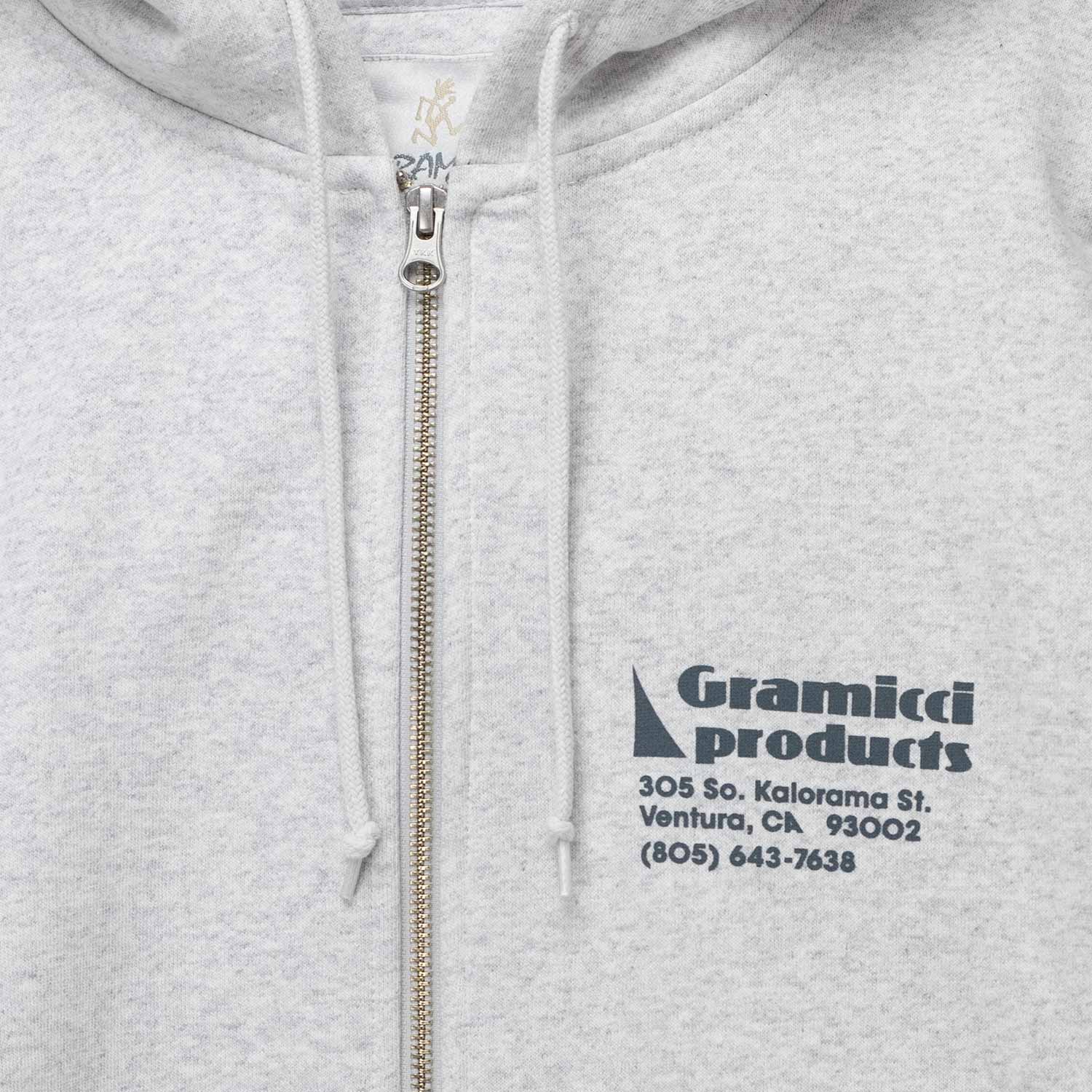 Gramicci G-SAIL ZIP HOODED SWEATSHIRT, Heather Ash - Image 3
