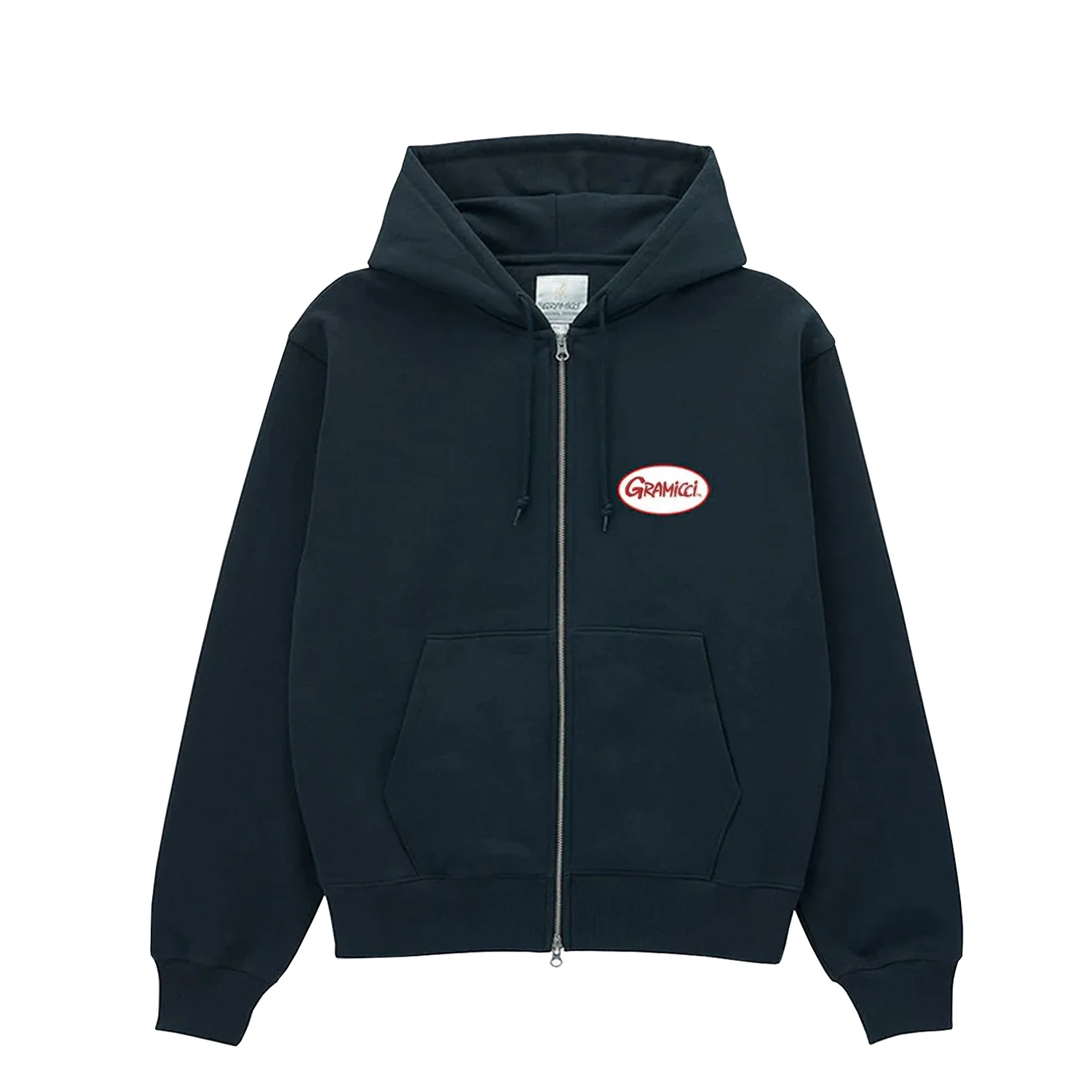 Gramicci OVAL PATCH ZIP HOODED SWEATSHIRT, Vintage Black