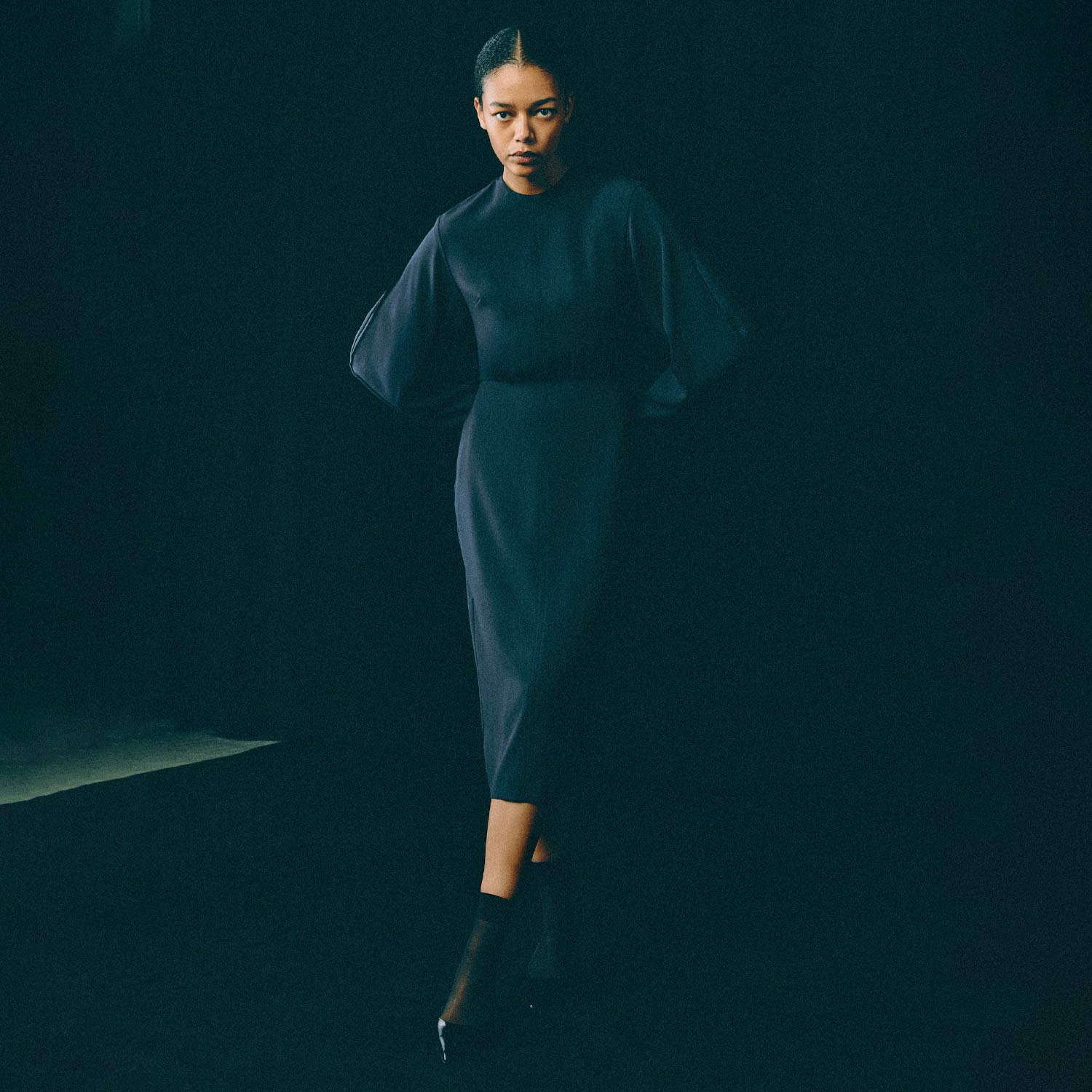 Hedvig CONTURE PENCIL DRESS, Navy - Image 2