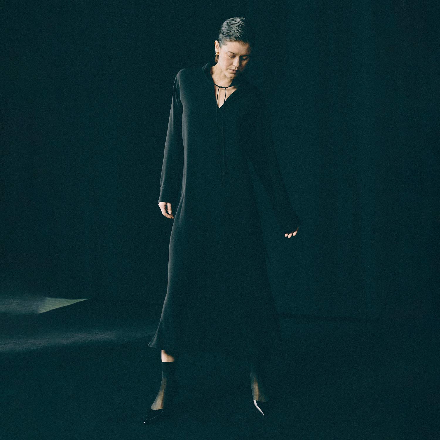 Hedvig STRING COLLAR DRESS, Black - Image 2