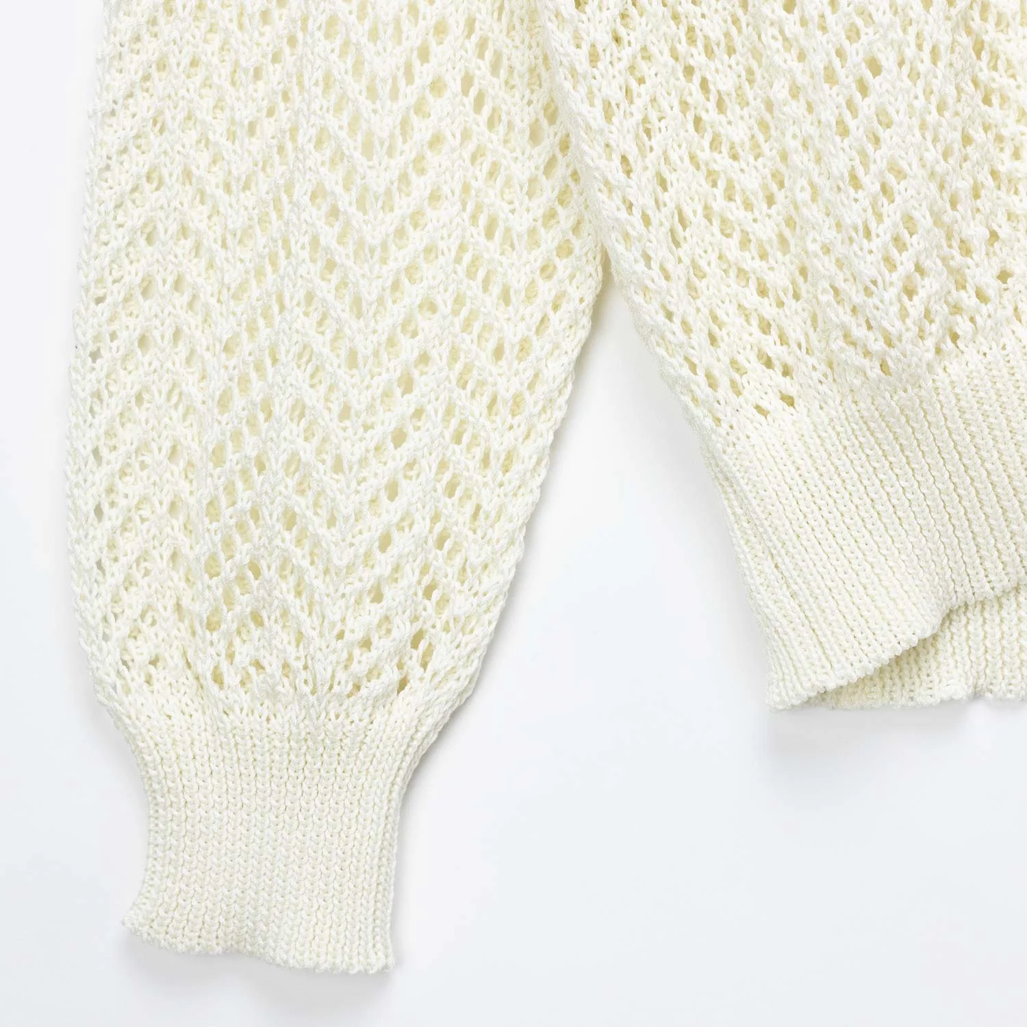 Jil Sander CREWNECK L/S CARDIGAN, Eggshell - Image 4