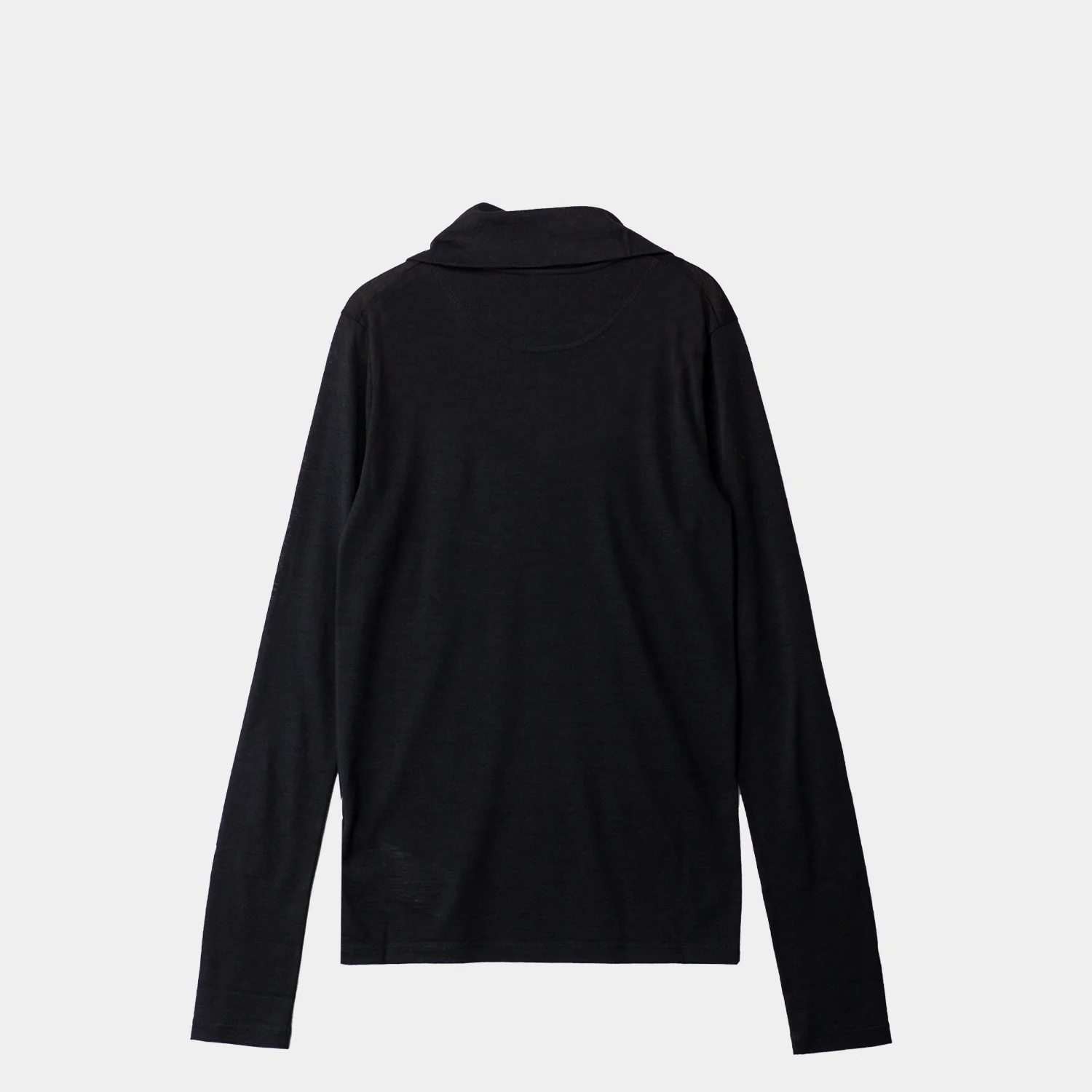 Jil Sander T-SHIRT 021 TN LS W/ZIP, Black - Image 4