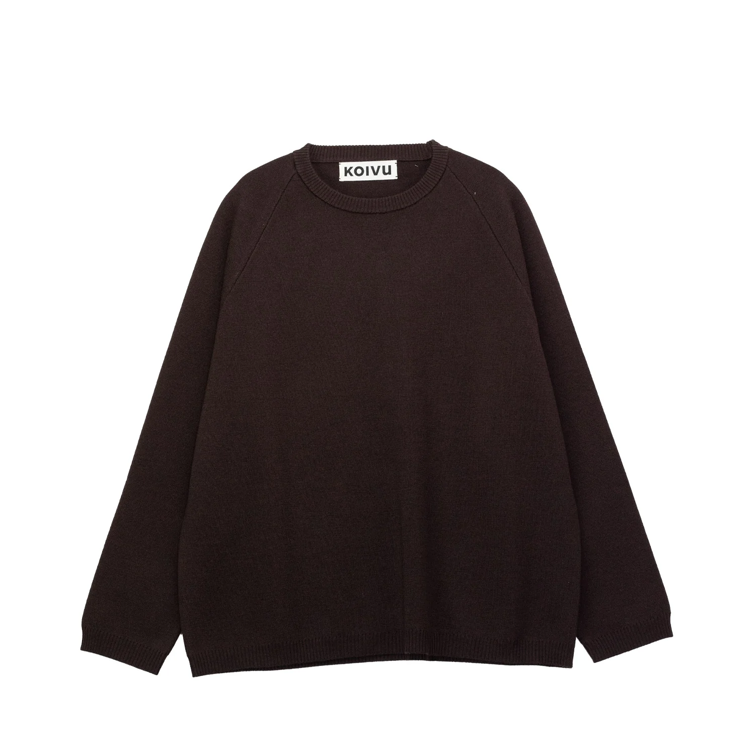 Koivu O-NECK KNIT, Dark Brown