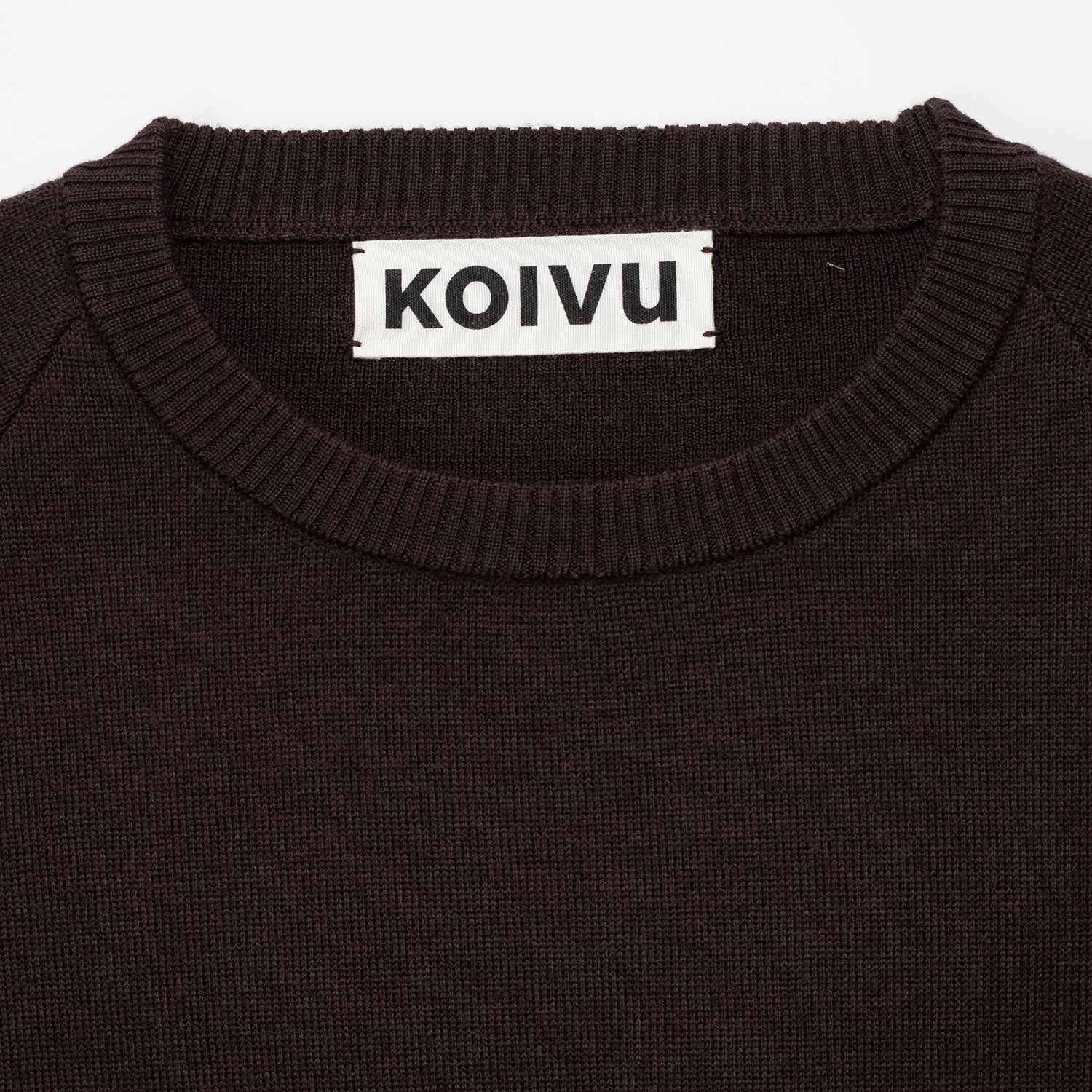 Koivu O-NECK KNIT, Dark Brown - Image 3