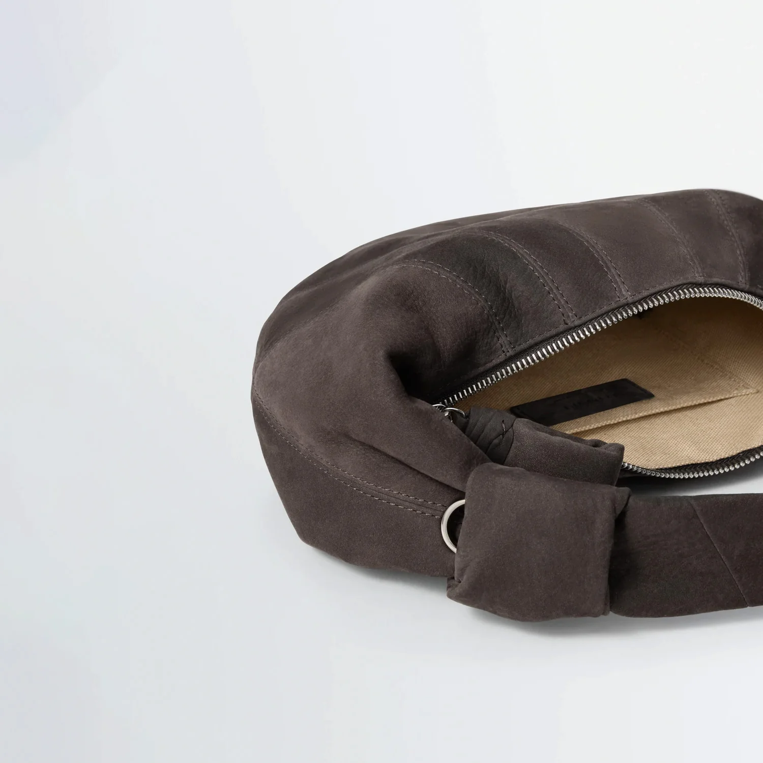 Lemaire MINI FORTUNE CROISSANT BAG, Ebony Brown - Image 3