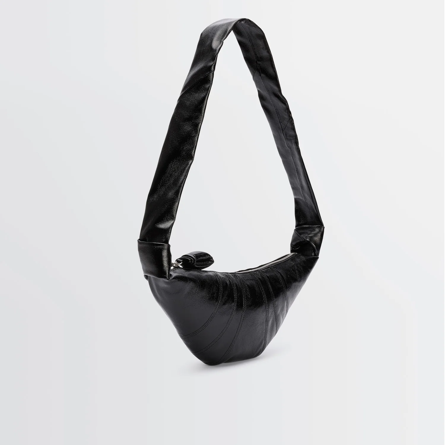 Lemaire SMALL CROISSANT COATED COTTON BAG, Black - Image 3