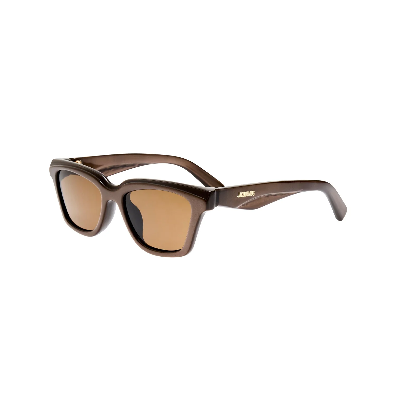 Linda Farrow X Jacquemus CARRE SUNGLASSES, Metallic Brown - Image 2