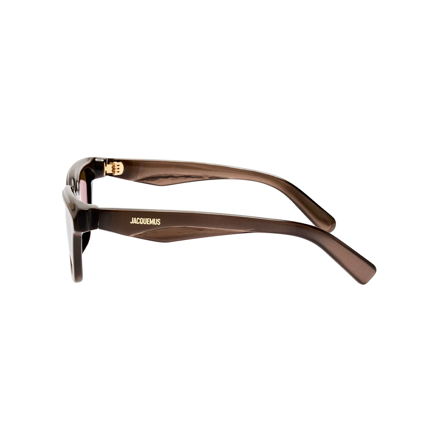 Linda Farrow X Jacquemus CARRE SUNGLASSES, Metallic Brown - Image 3