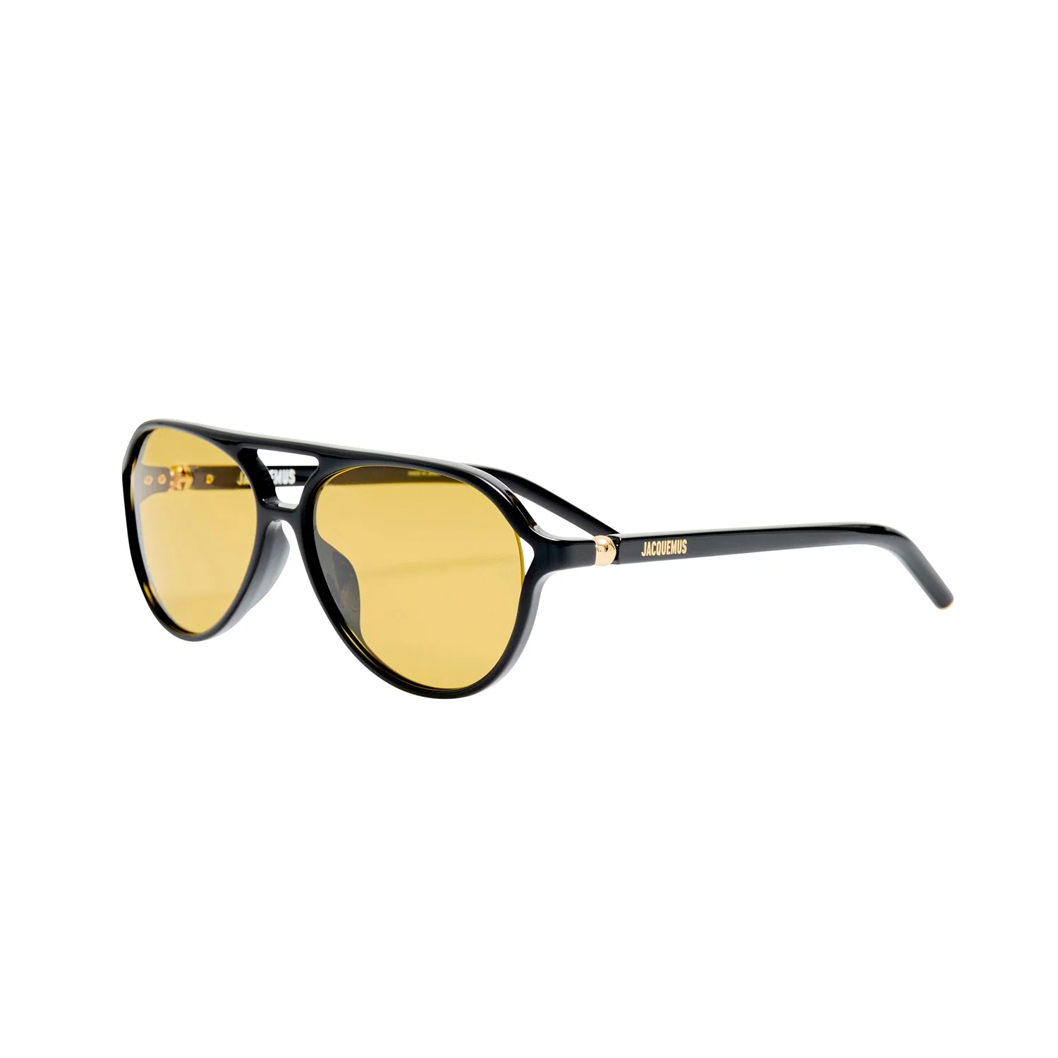Linda Farrow X Jacquemus PASTRO SUNGLASSES, Black/Yellow - Image 2