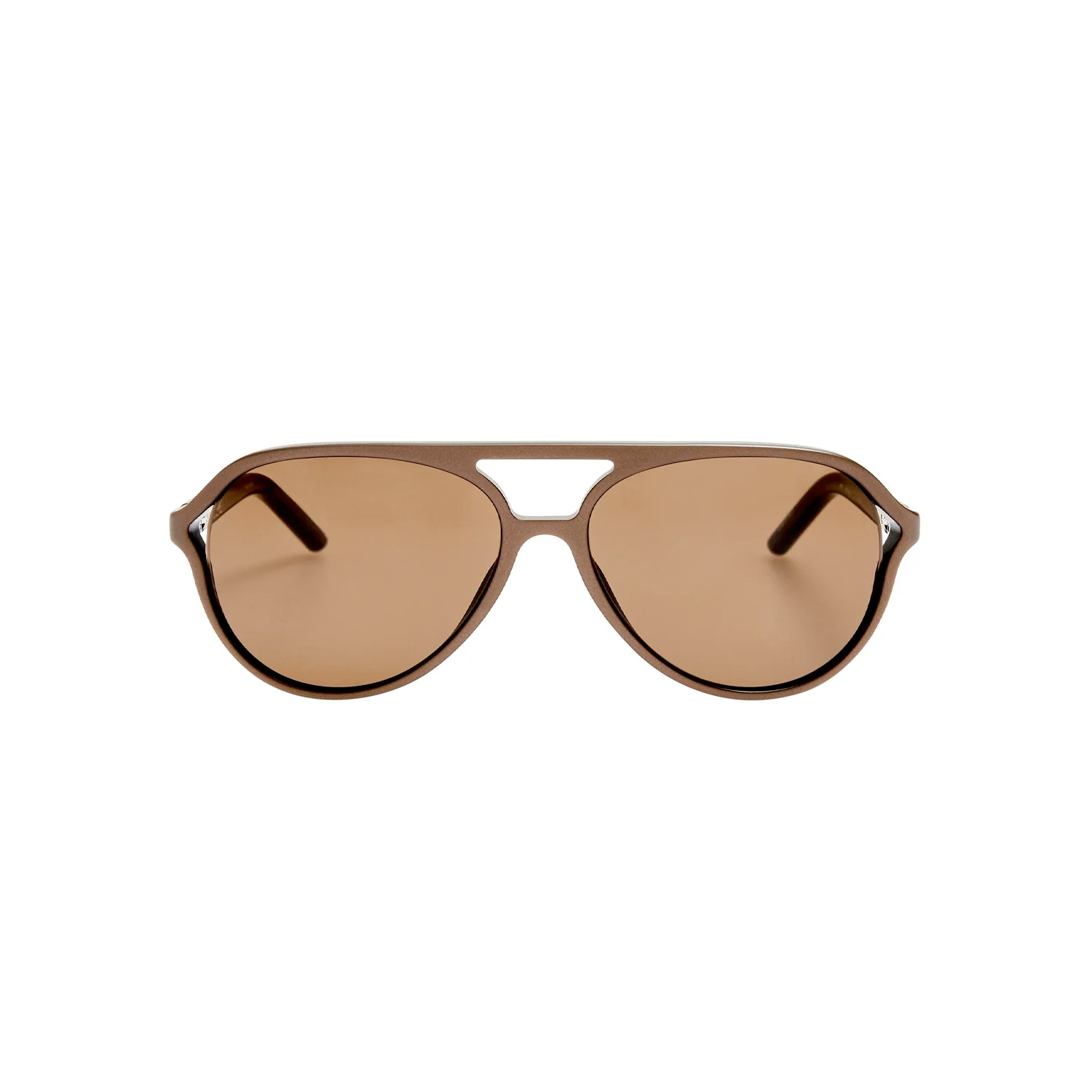 Linda Farrow X Jacquemus PASTRO SUNGLASSES, Matt Metallic Brown