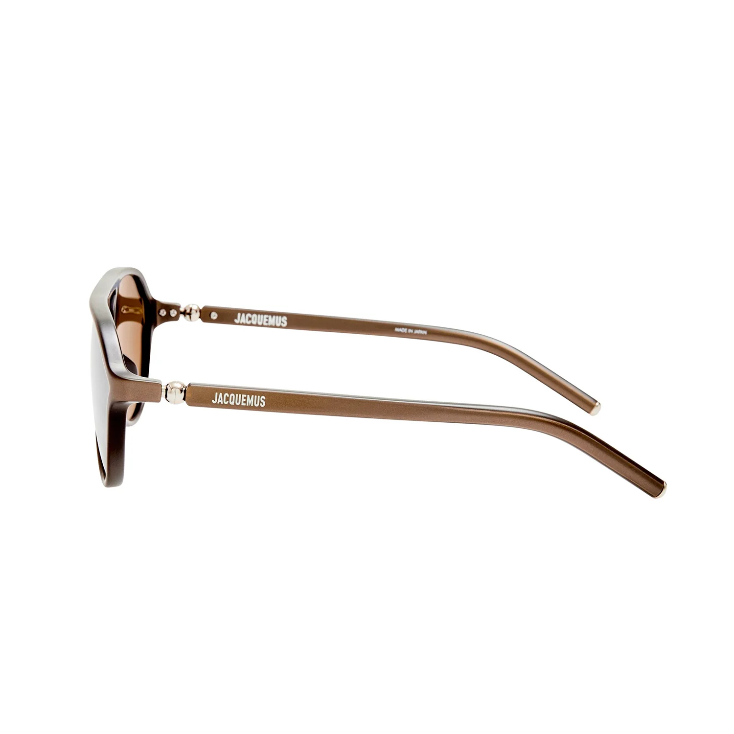 Linda Farrow X Jacquemus PASTRO SUNGLASSES, Matt Metallic Brown - Image 3