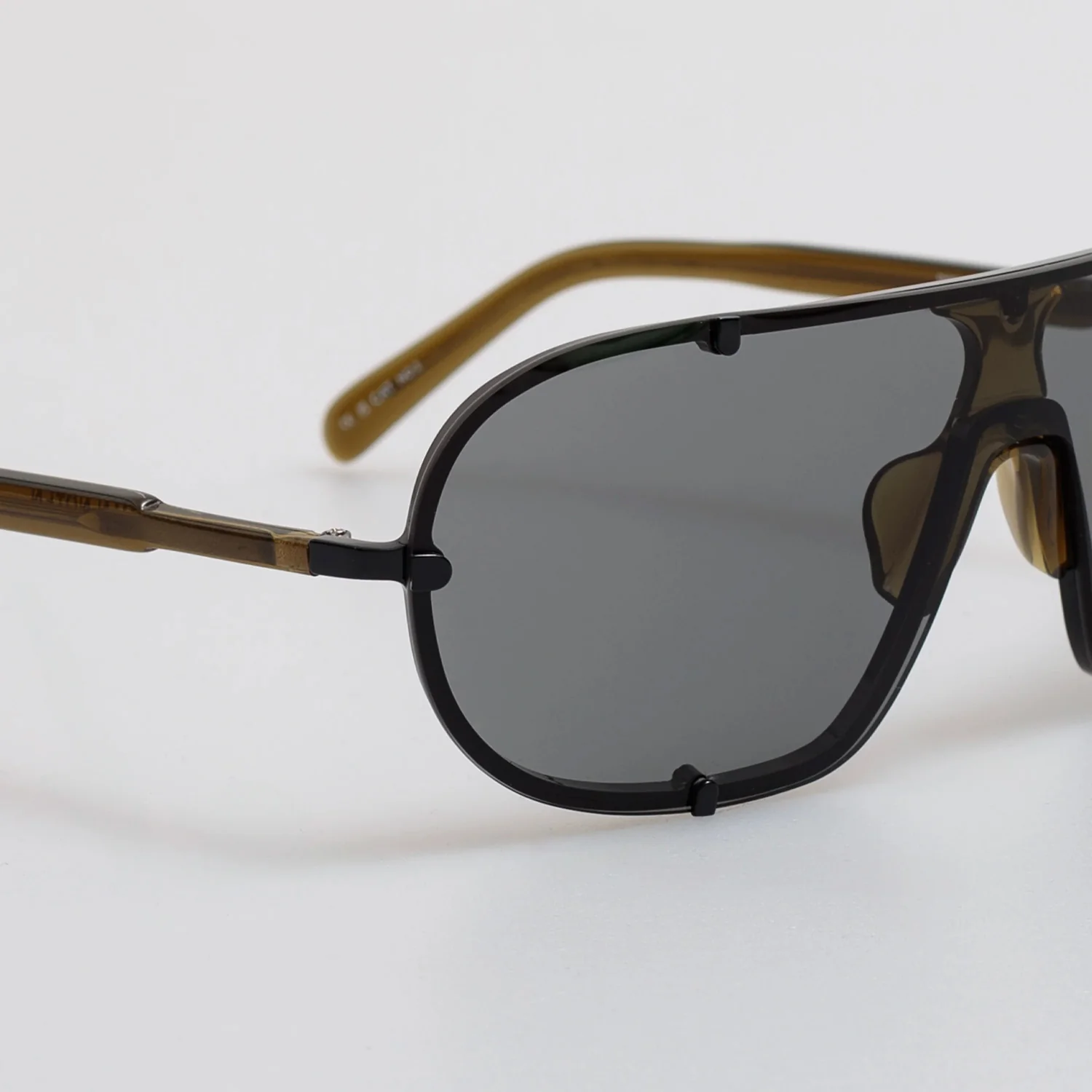Linda Farrow X Dries Van Noten AVIATOR SUNGLASSES, Black/Smoke - Image 3