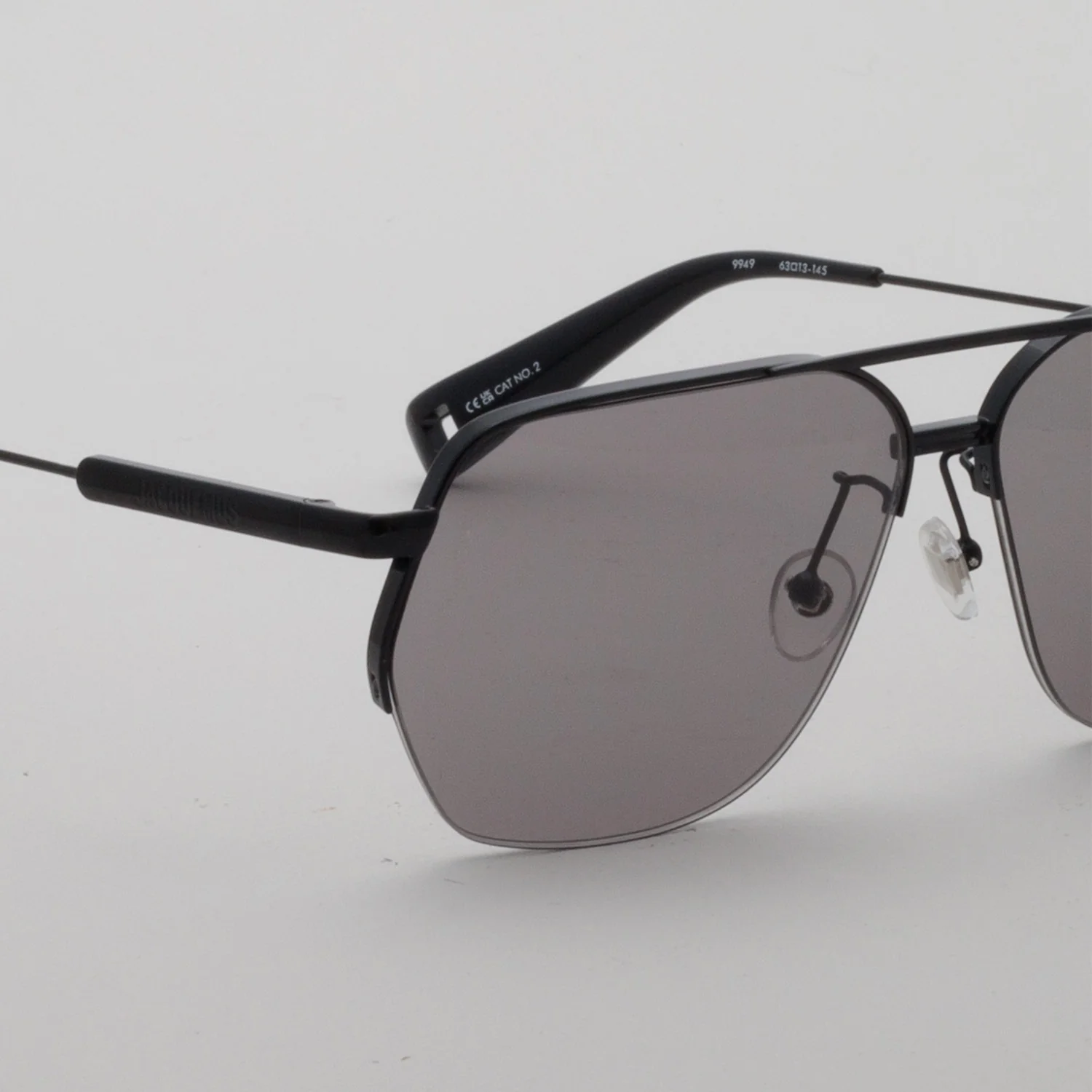 Linda Farrow X Jacquemus AVIADOR SUNGLASSES, Black/Grey - Image 3