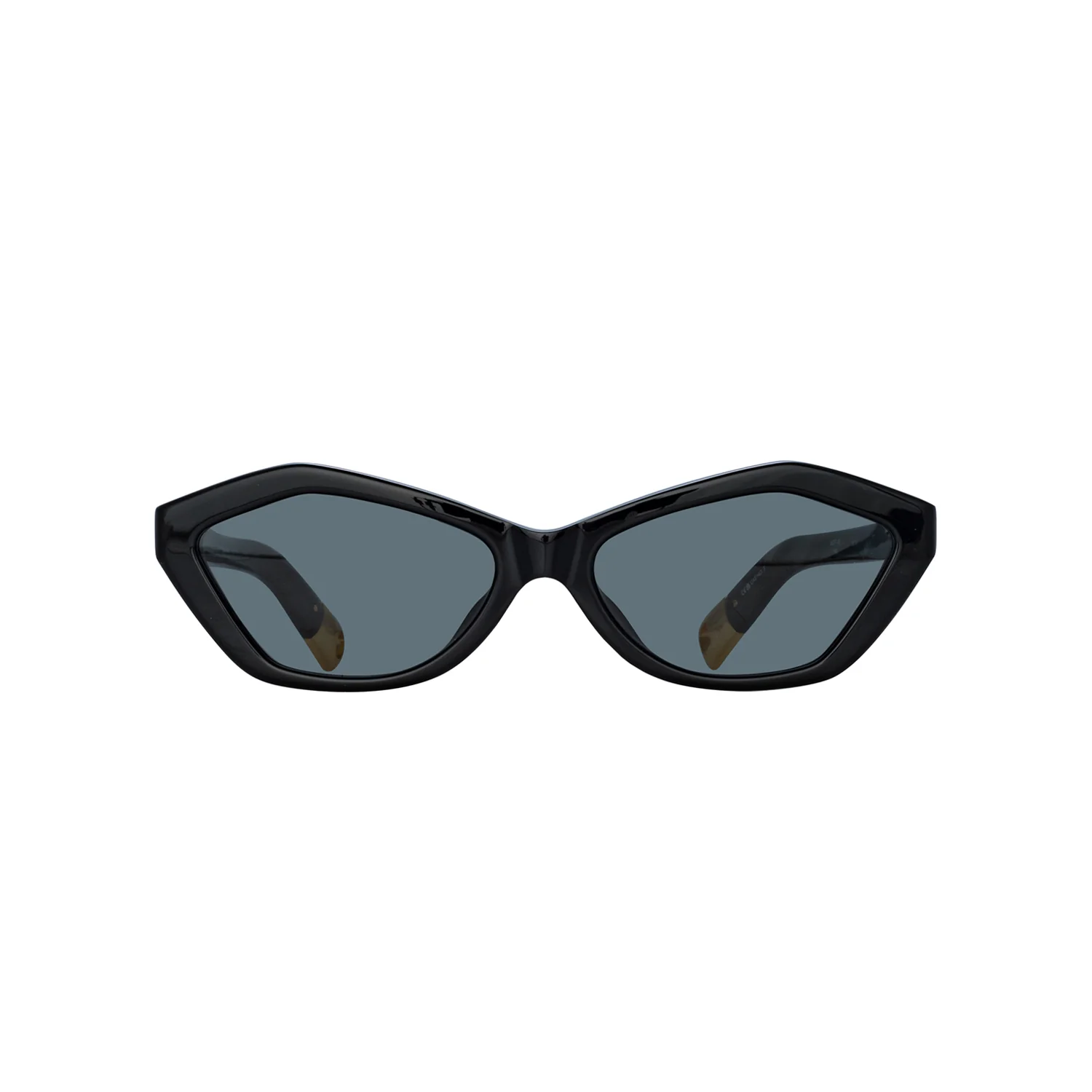 Linda Farrow X Jacquemus BAMBINO SUNGLASSES, Black/Yellow Gold/Grey