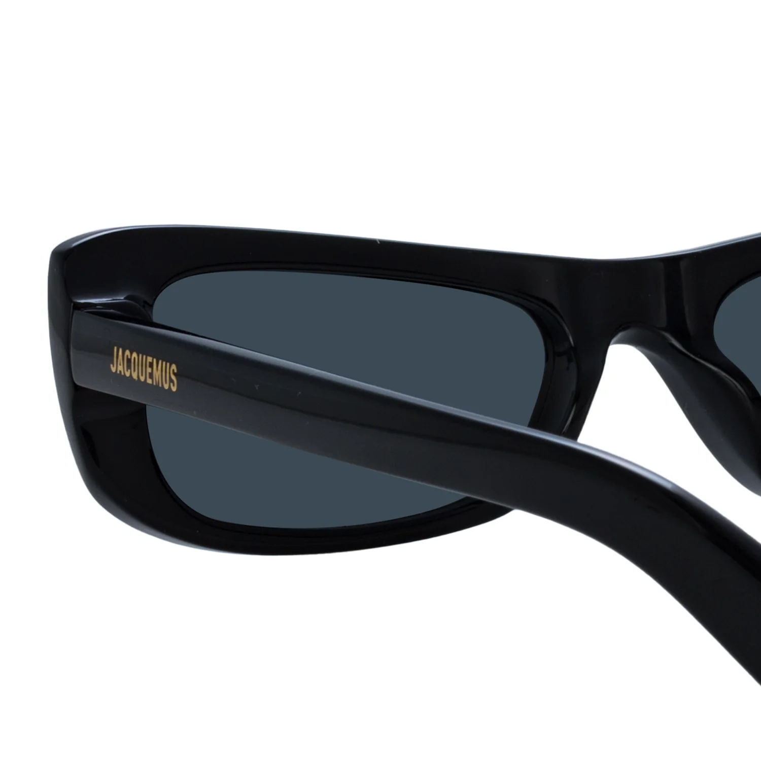 Linda Farrow X Jacquemus CAPRI SUNGLASSES, Black/Yellow Gold/Grey - Image 3