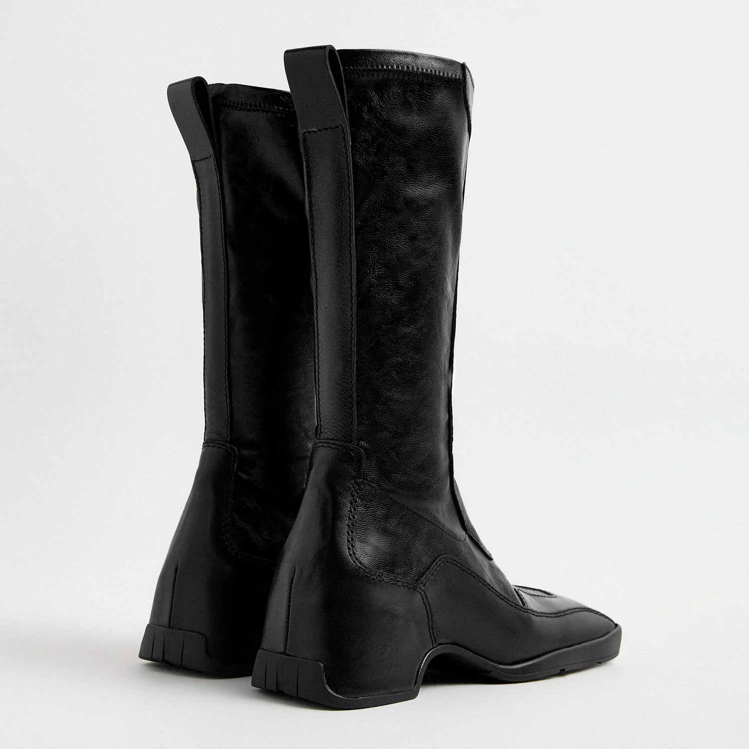 Miista VITO BLACK STRETCH ZIPPER BOOTS, Black - Image 3
