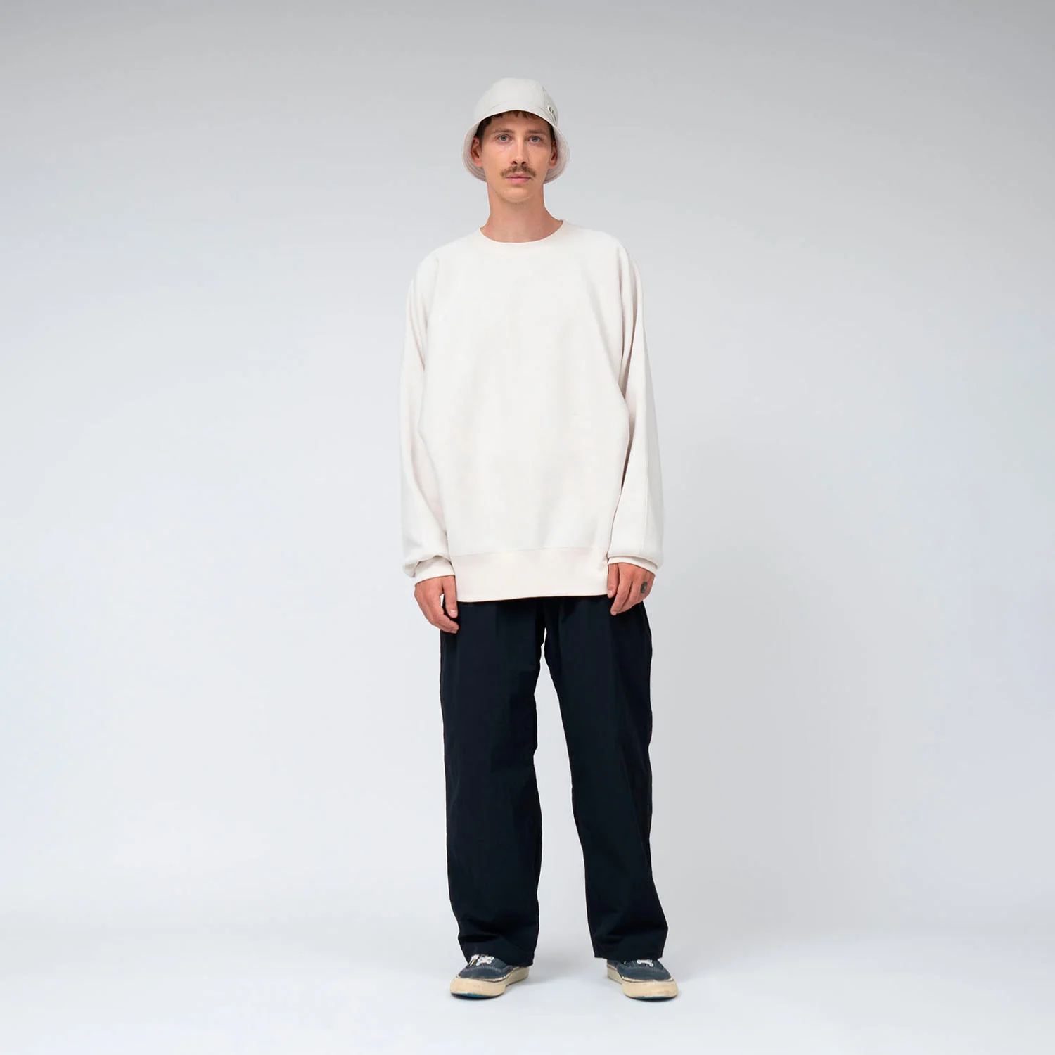 nanamica CREW NECK SWEATER, Heather Gray - Image 2