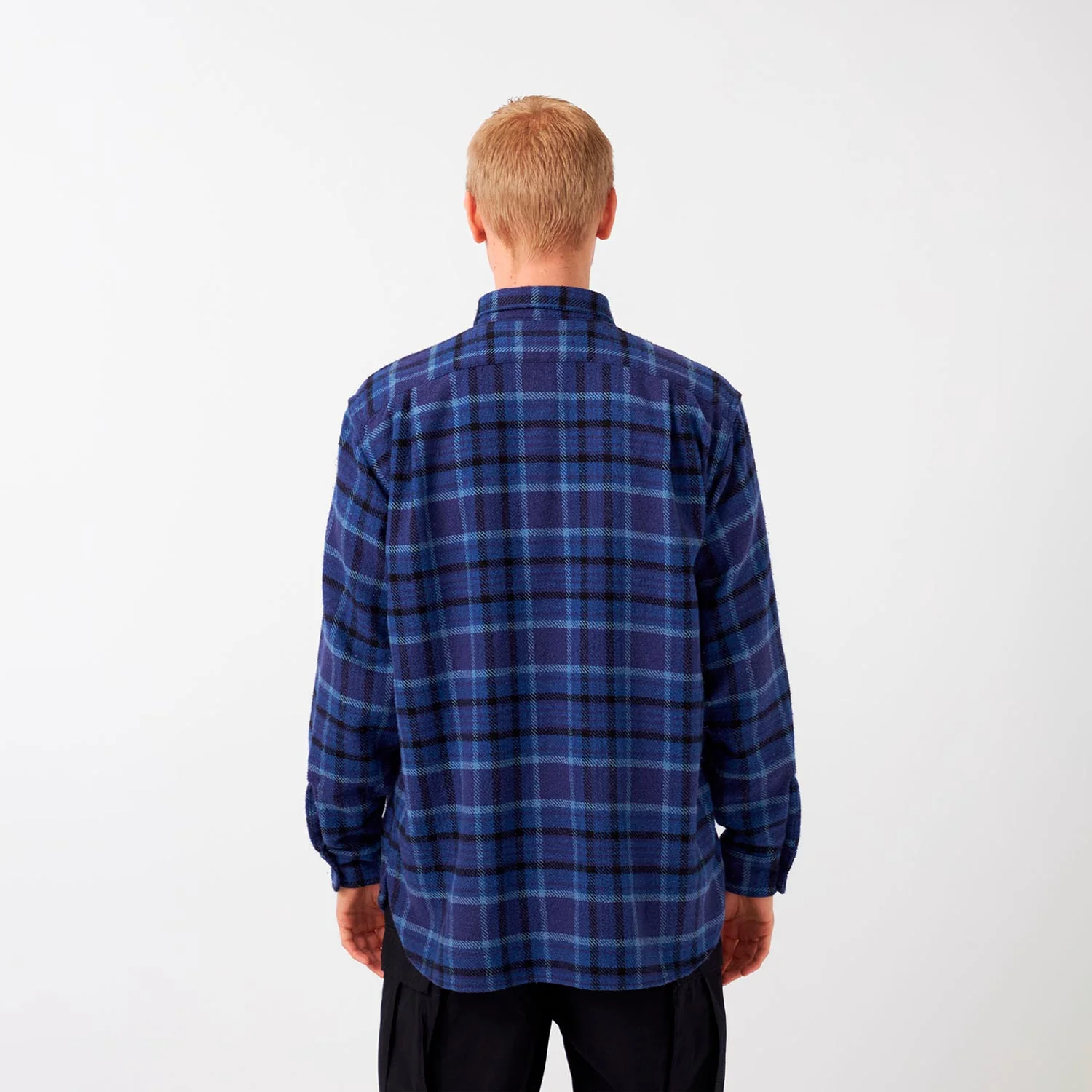 nanamica HEAVY FLANNEL SHIRT, Navy - Image 3