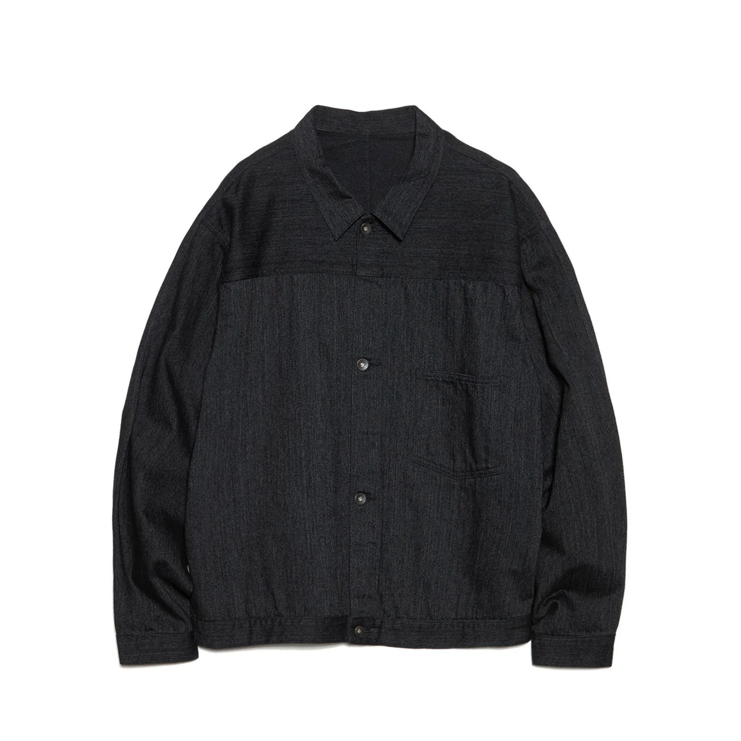 nanamica SHORT DENIM JACKET, Black