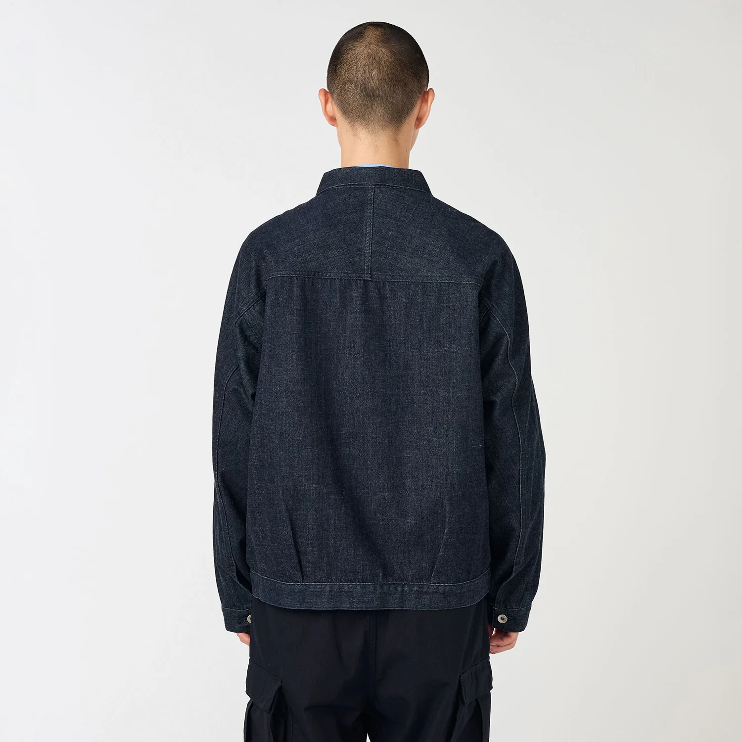 nanamica SHORT DENIM JACKET, Indigo - Image 3