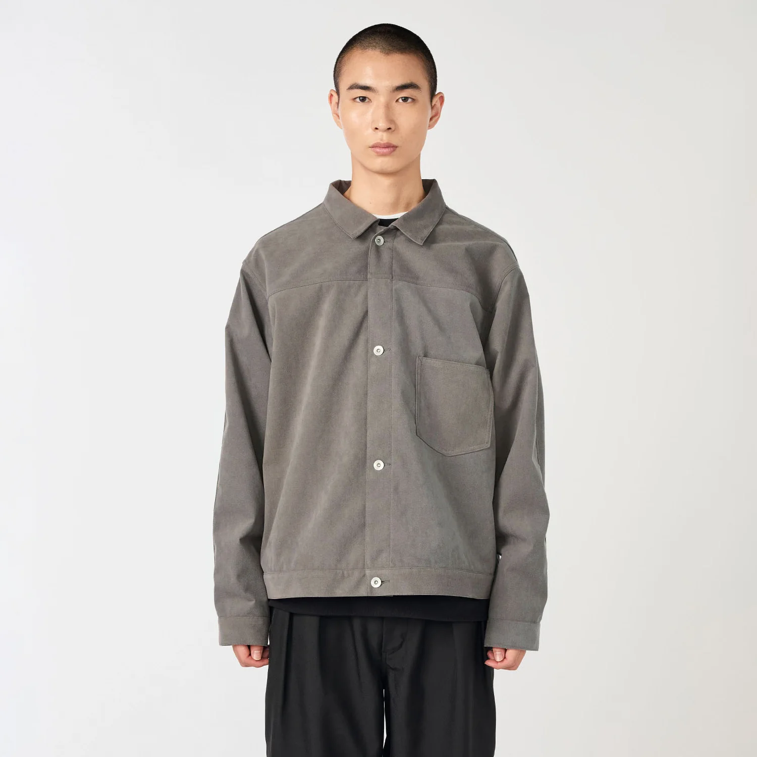 nanamica ULTRASUEDE SHORT JACKET, Grey - Image 2